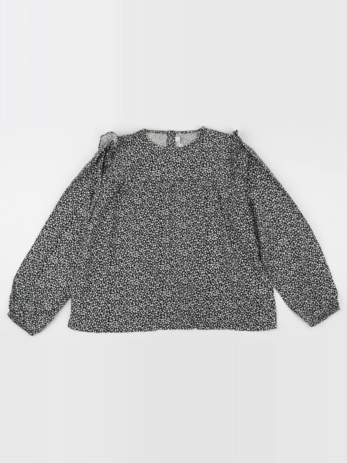 Galeries Lafayette - blouse noir, blanc - 12 ans