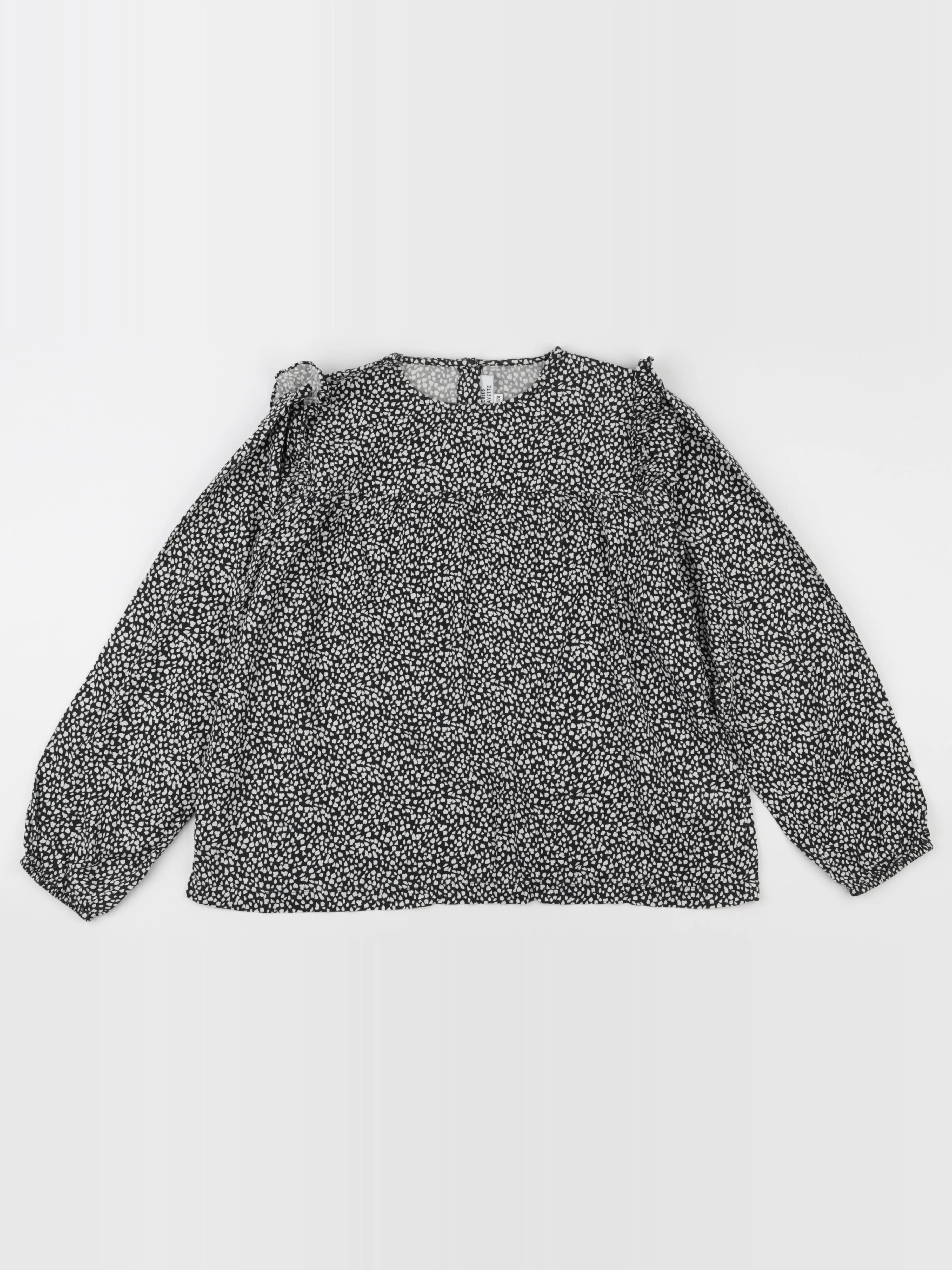 Galeries Lafayette - blouse noir, blanc - 12 ans