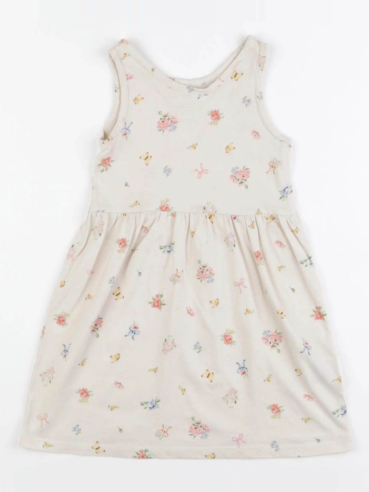 H&M - robe beige - 2/4 ans