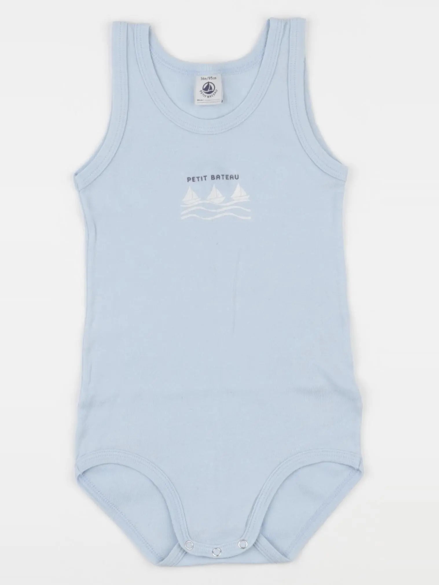 Petit Bateau - body bleu - 36 mois