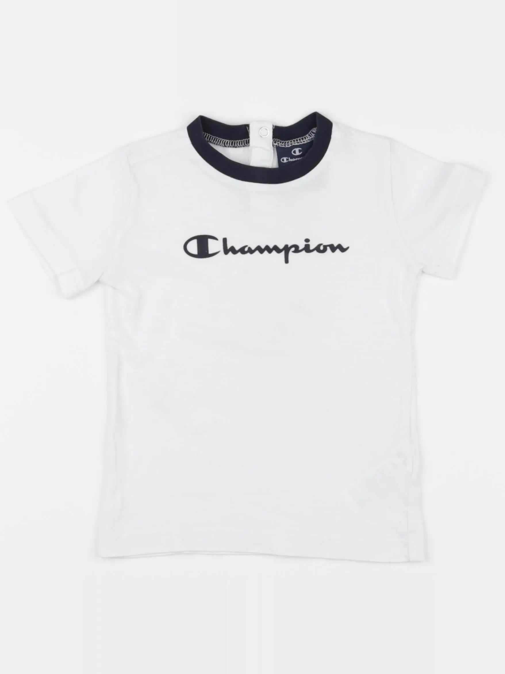 Champion  - tee-shirt blanc, bleu - 18 mois