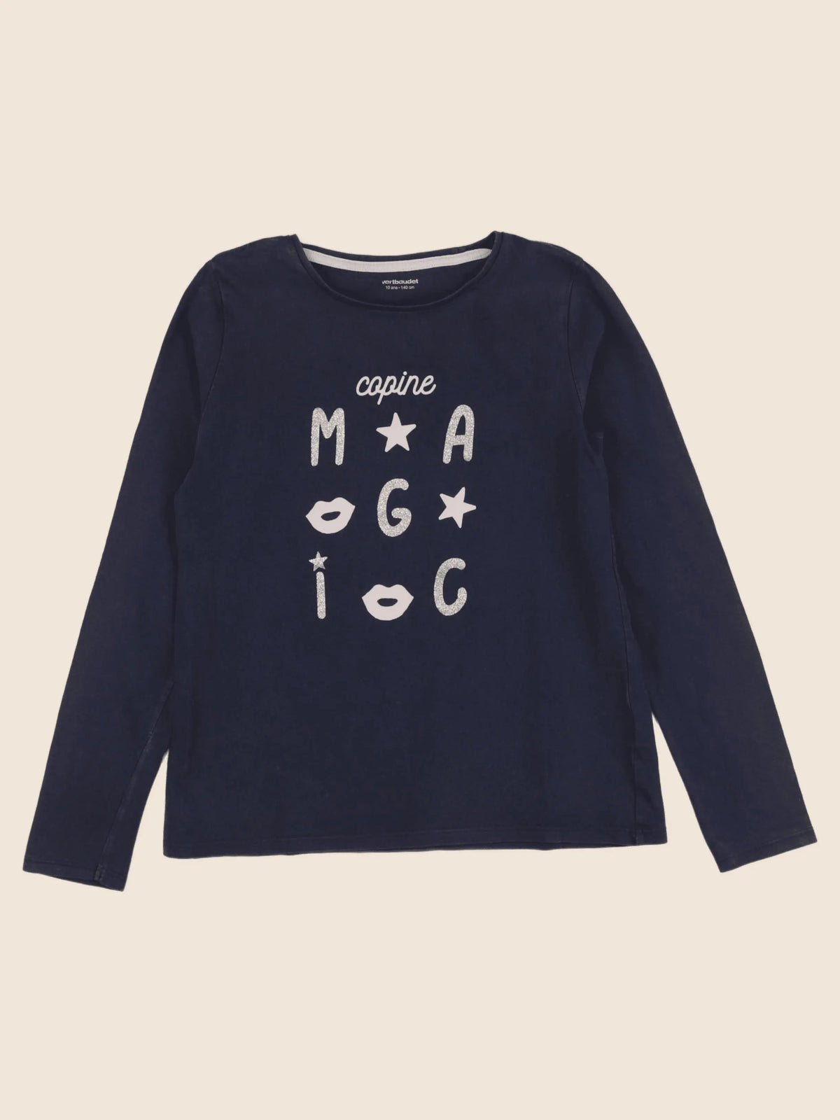 Vertbaudet - tee-shirt bleu - 10 ans