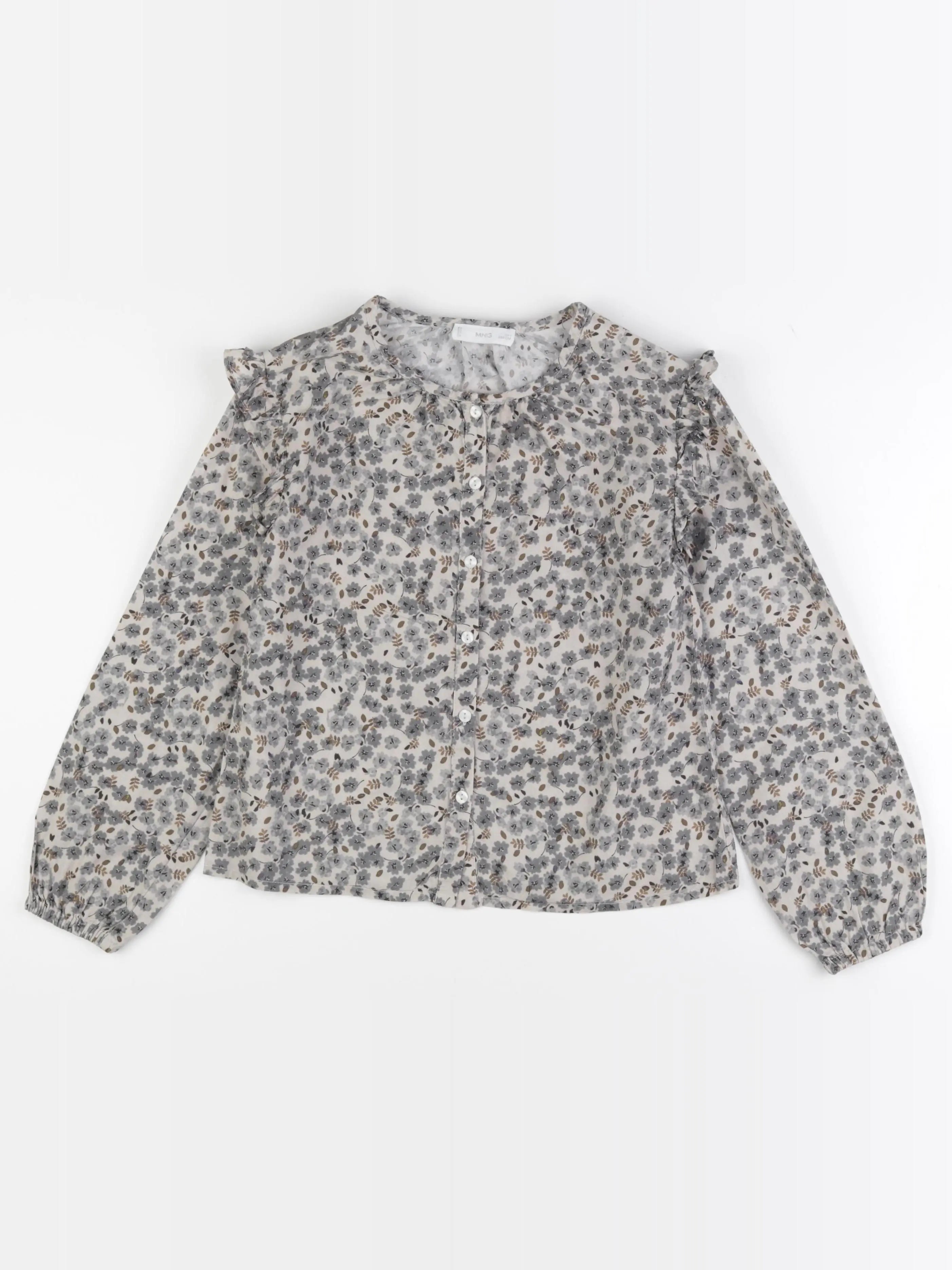 Mango - blouse gris - 9 ans