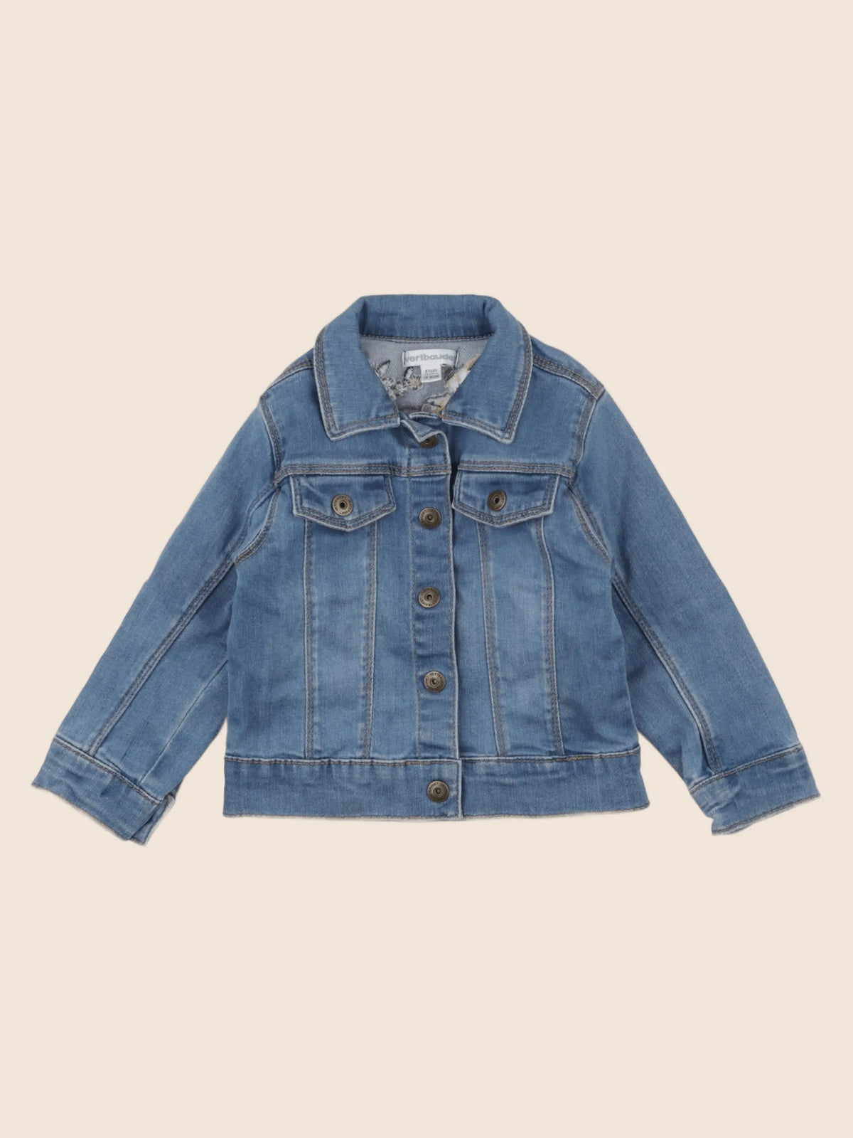 Vertbaudet - veste imprimé au dos bleu - 18 mois