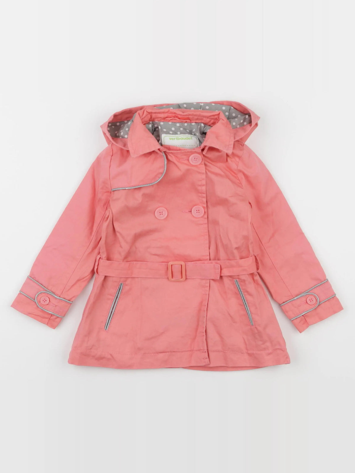 Vertbaudet - trench rose - 2 ans