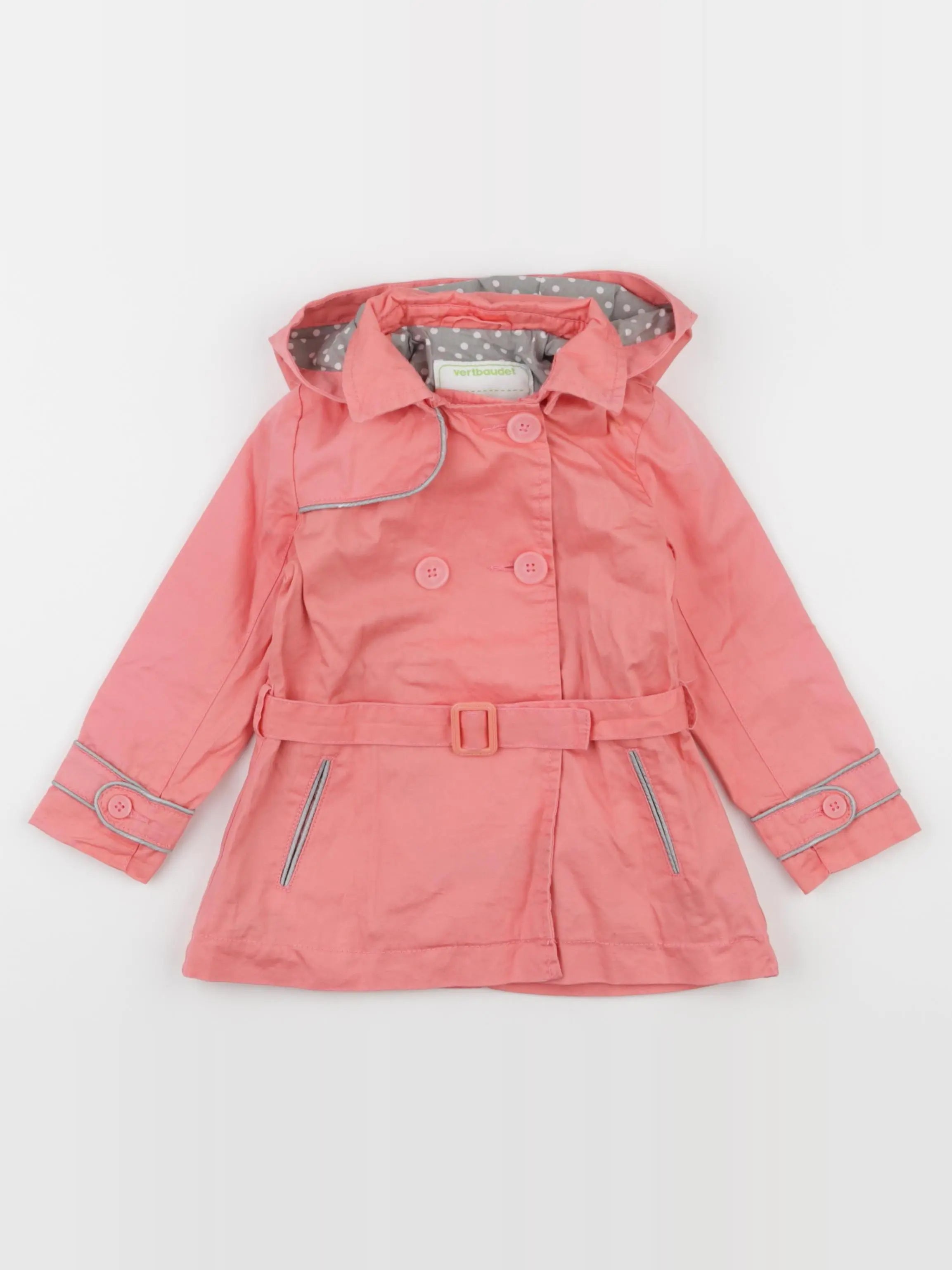 Vertbaudet - trench rose - 2 ans