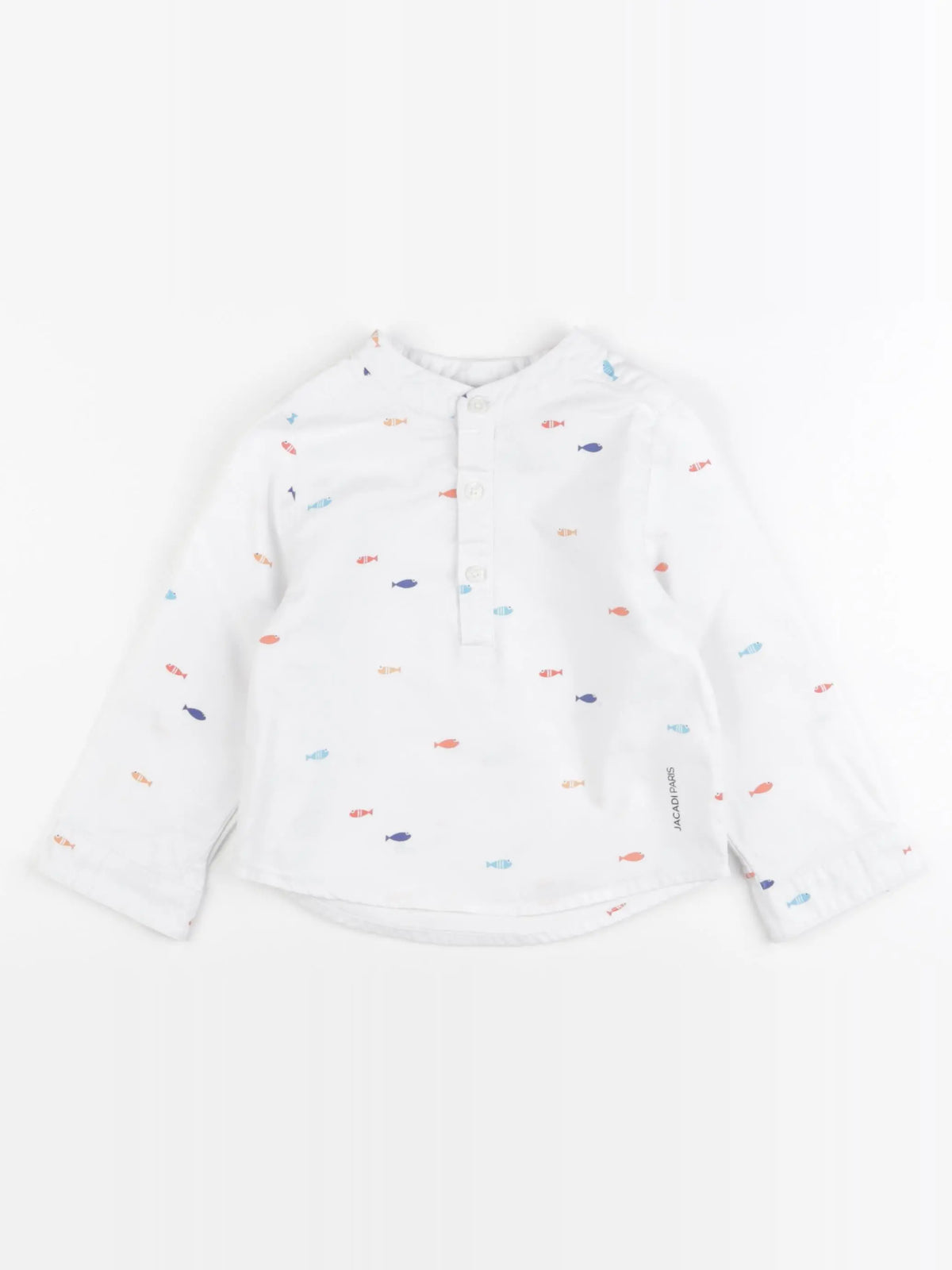 Jacadi - chemise blanc, bleu - 24 mois