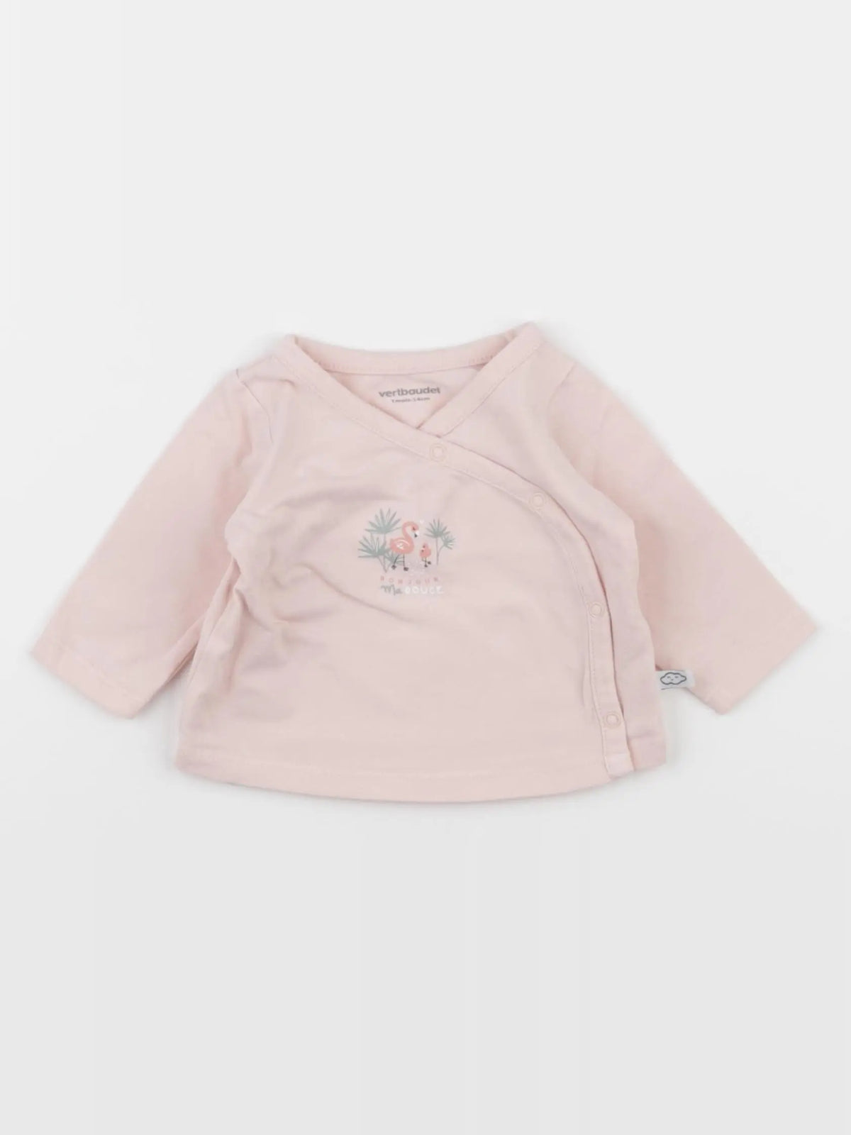 Vertbaudet - tee-shirt rose - 1 mois