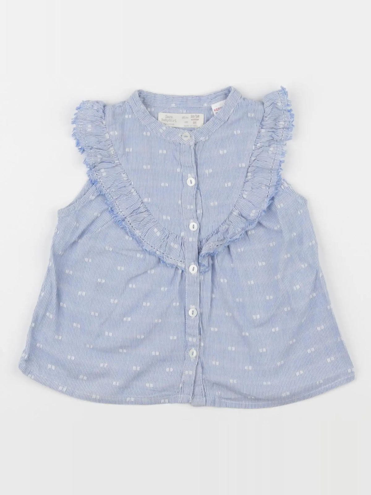Zara - blouse bleu - 12/18 mois