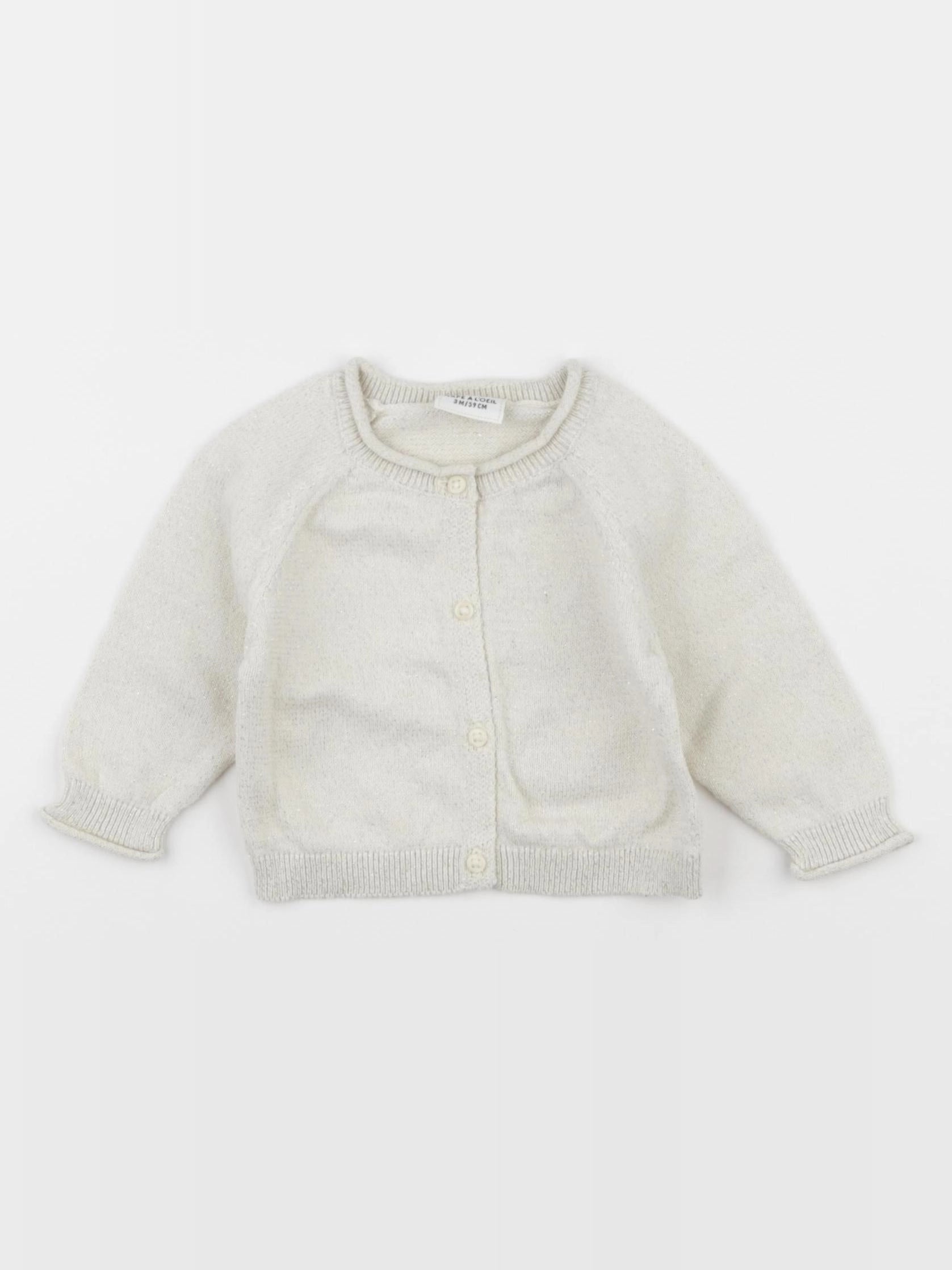 Tape à l'oeil - gilet beige - 3 mois