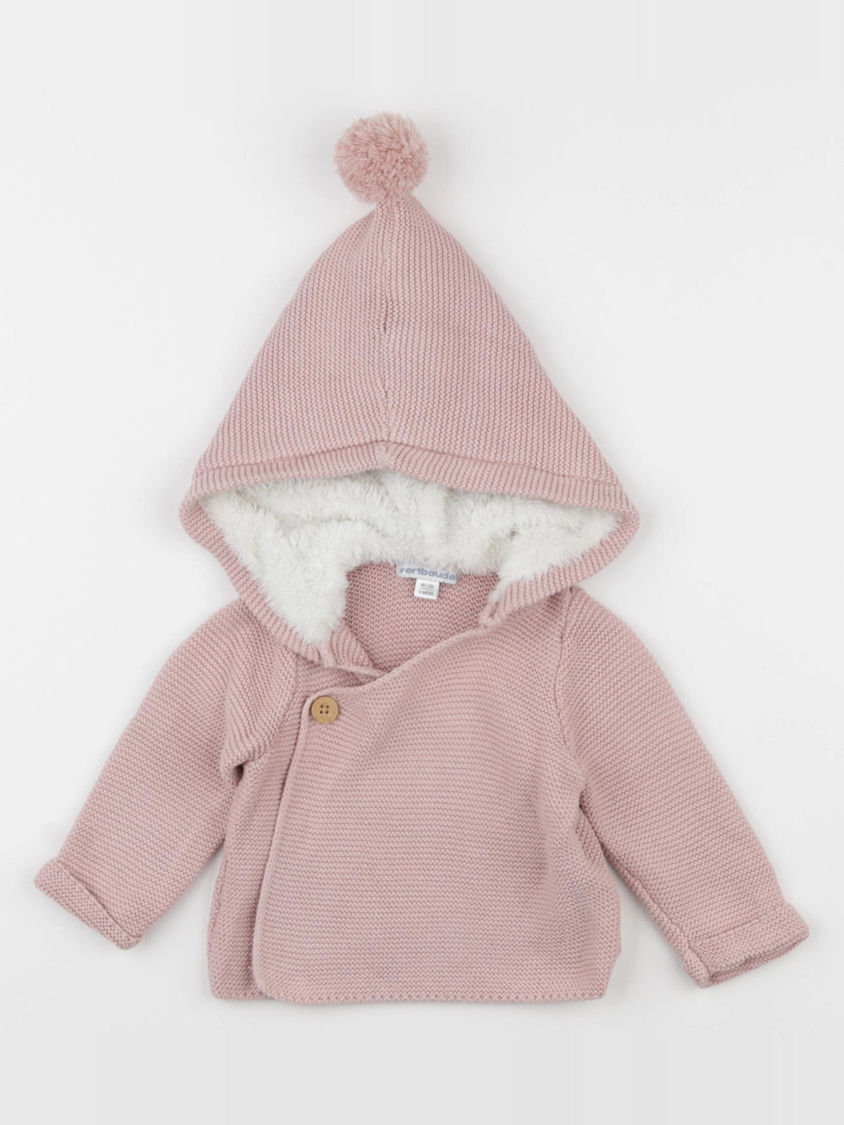 Vertbaudet - veste rose - 3 mois