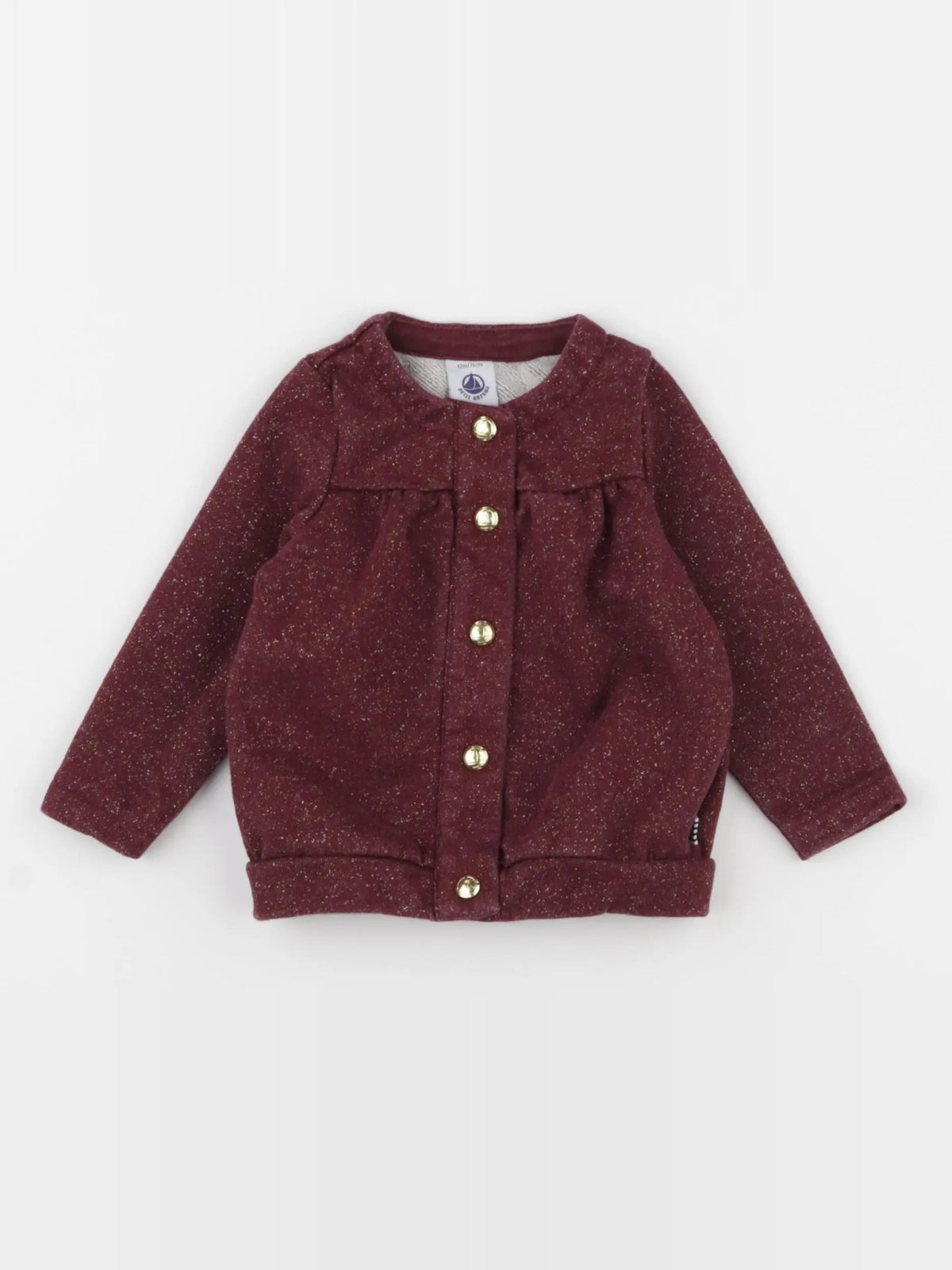 Petit Bateau - sweat rouge - 12 mois