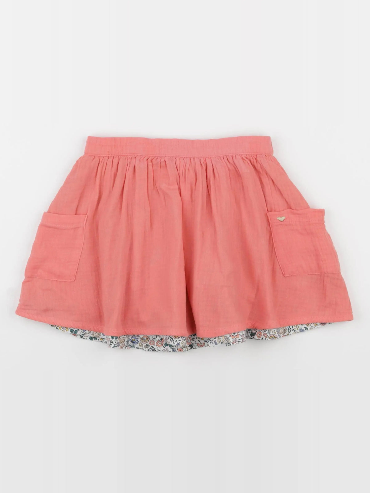 Vertbaudet - jupe réversible orange - 8 ans