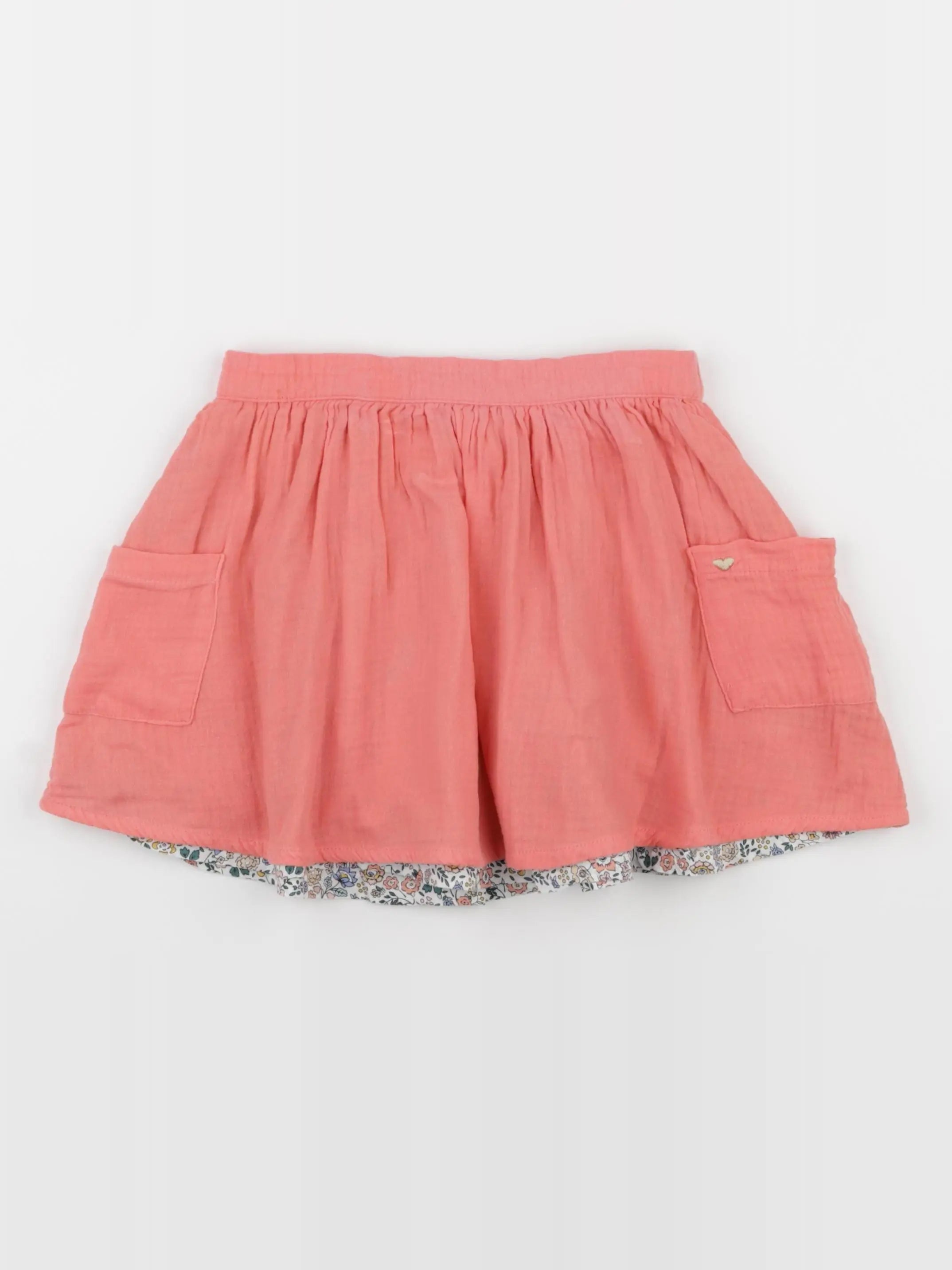 Vertbaudet - jupe réversible orange - 8 ans