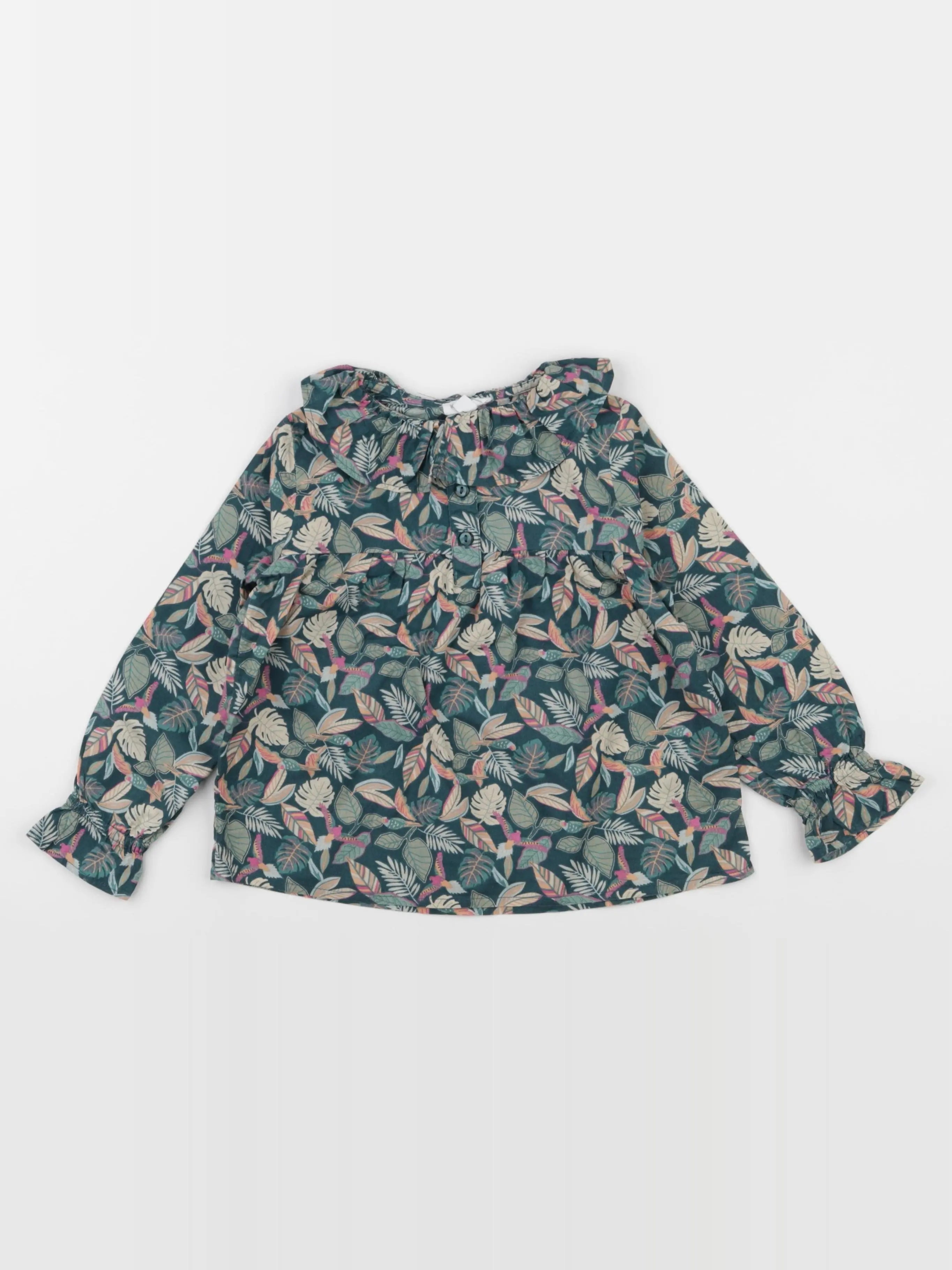 Vertbaudet - blouse vert - 4 ans