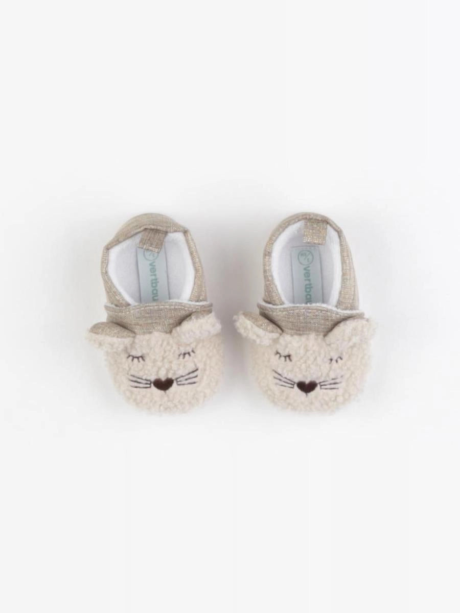 Vertbaudet - chaussons beige - pointure 17