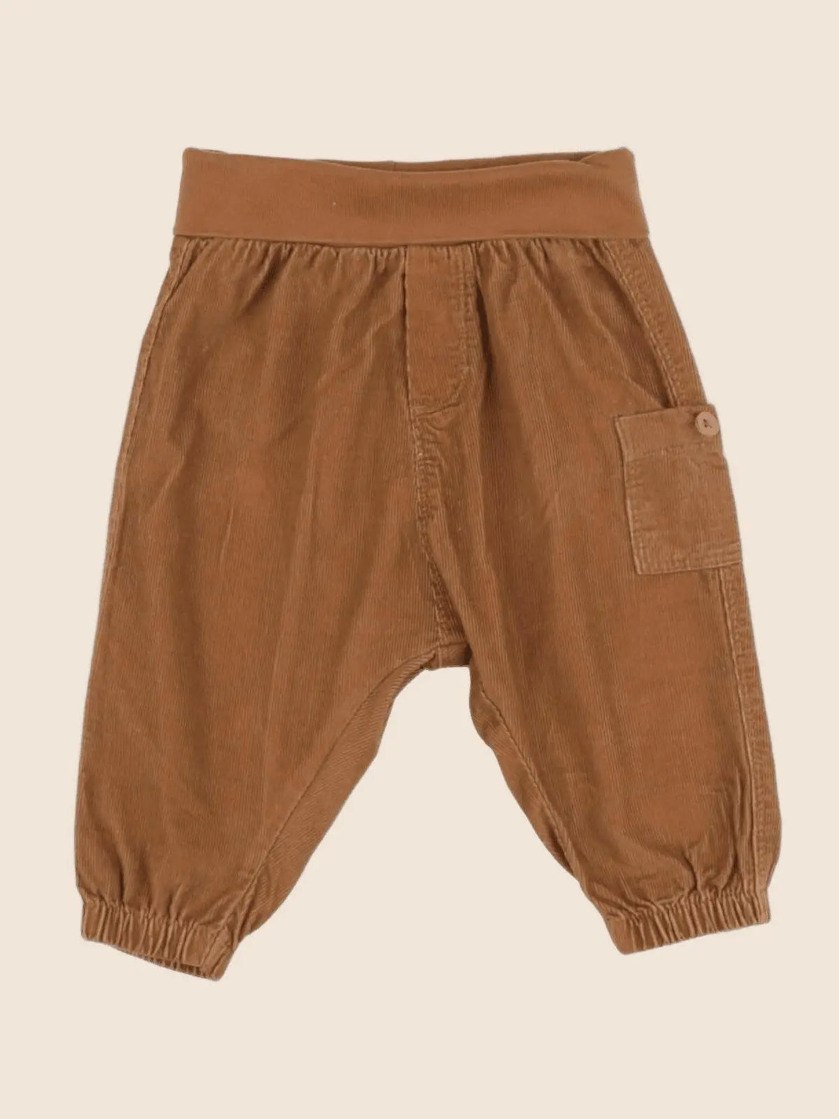 H&M - sarouel marron - 2/4 mois