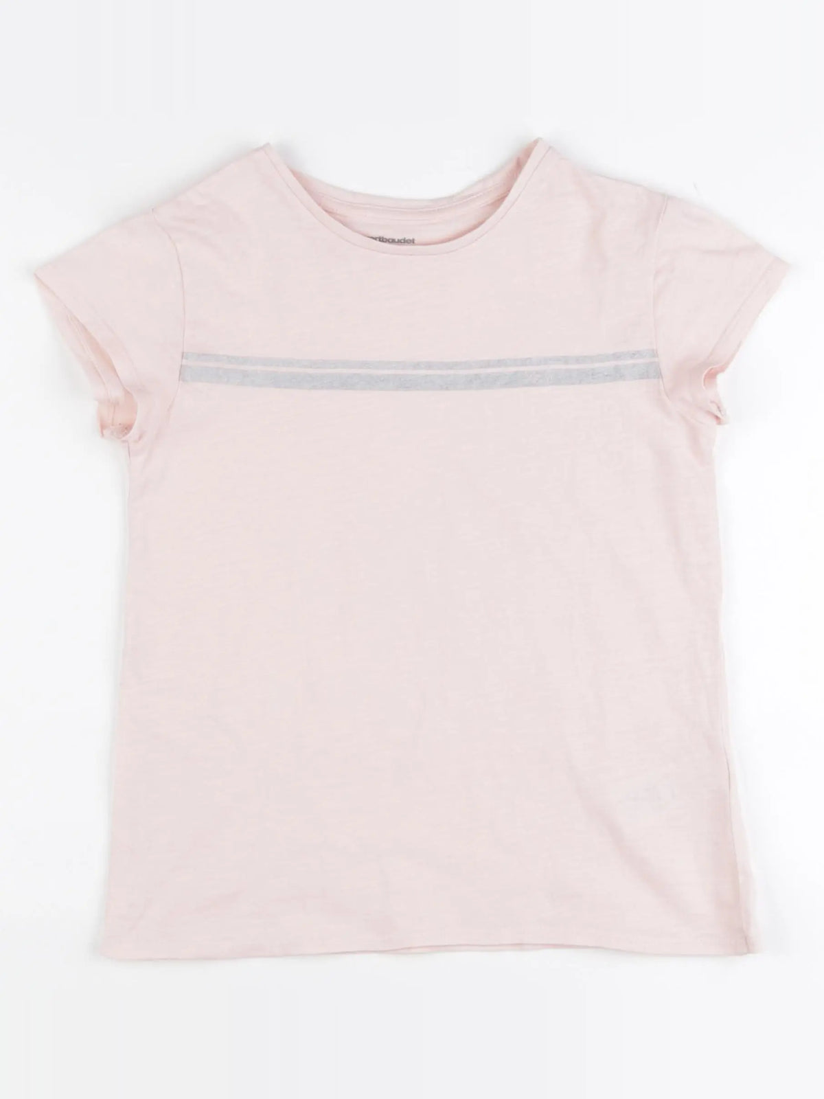 Vertbaudet - tee-shirt rose, argent - 10 ans