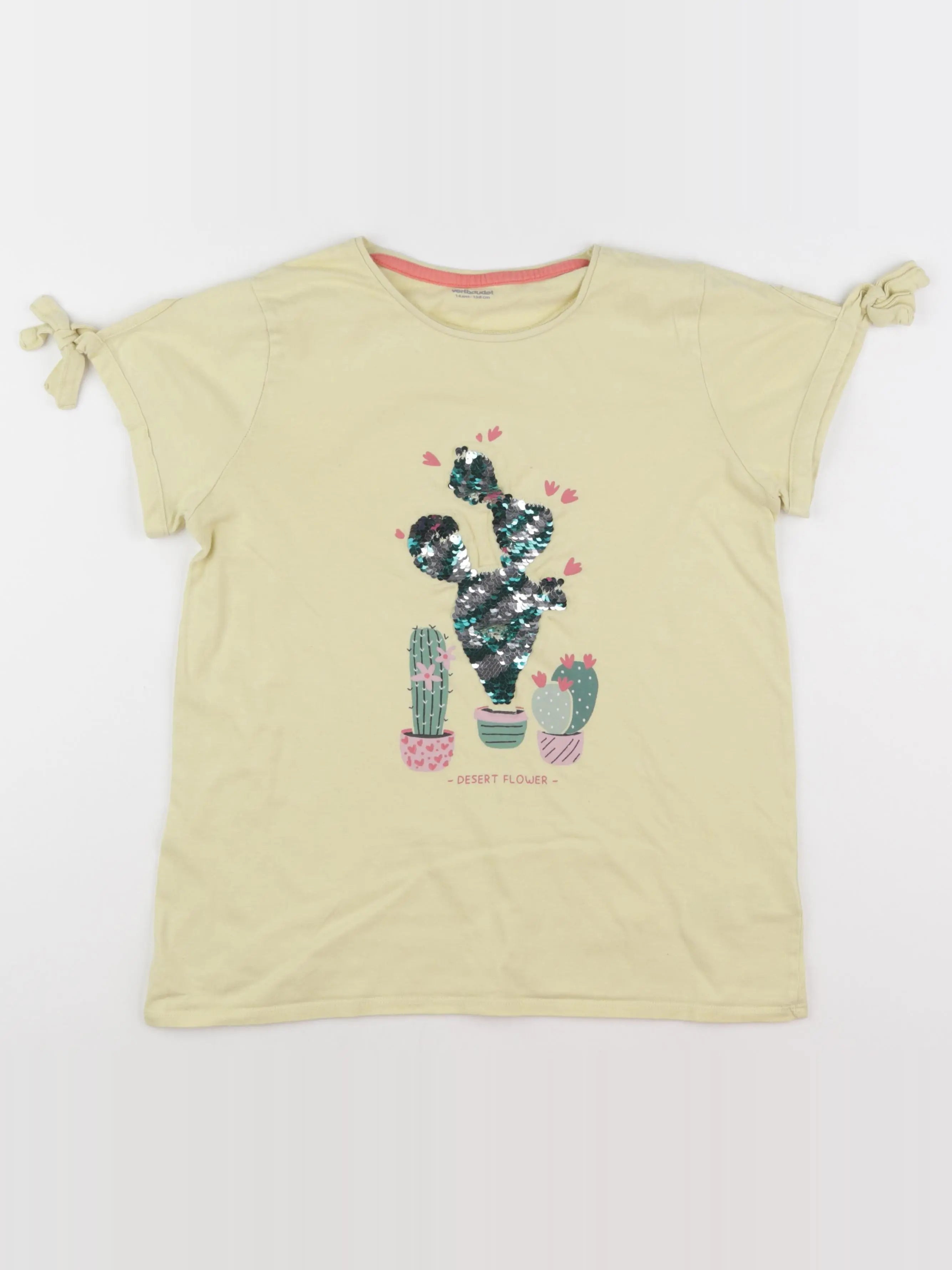 Vertbaudet - tee-shirt jaune - 14 ans