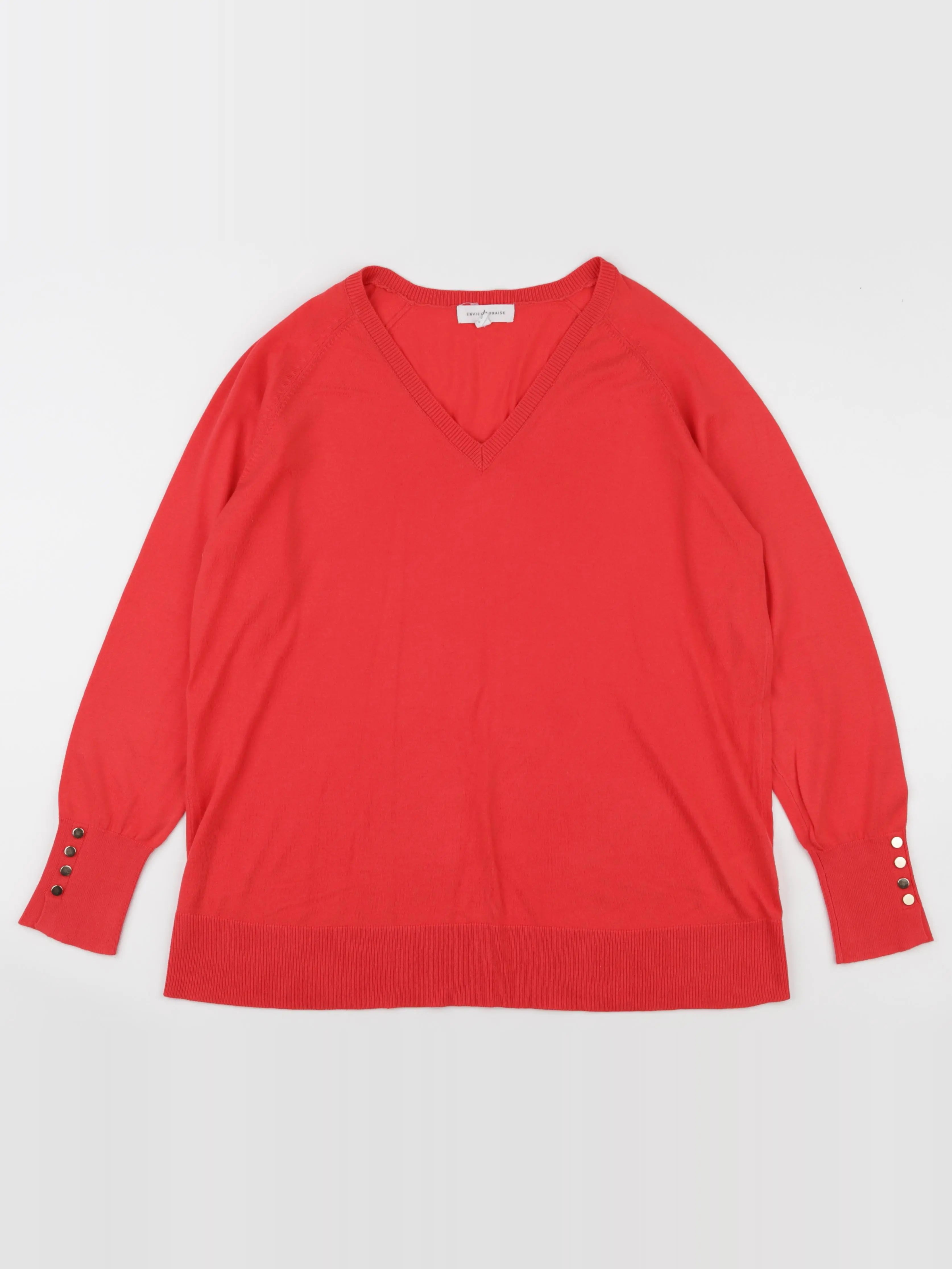 Envie de fraise - pull grossesse rouge - 38 à 40
