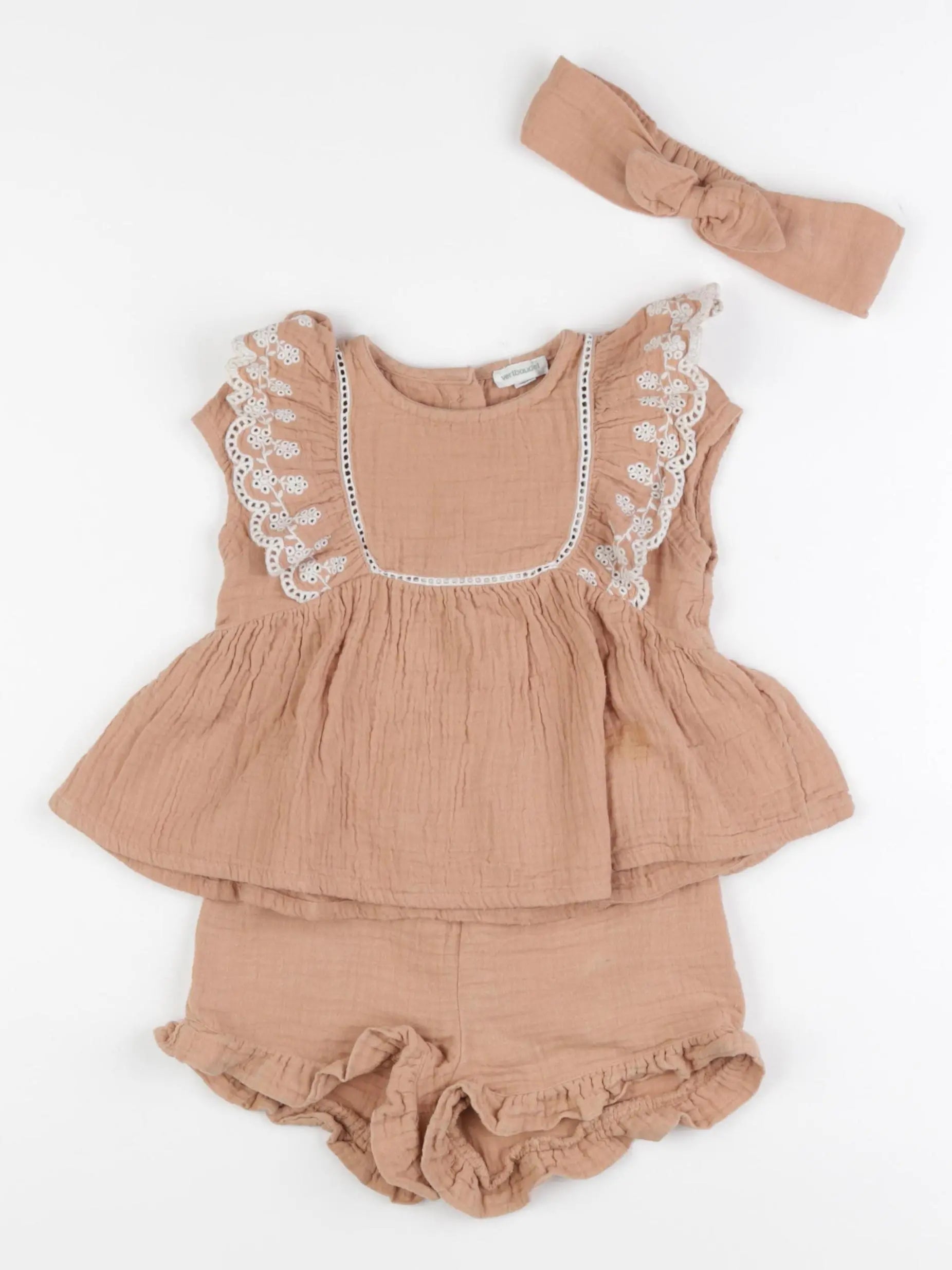 Vertbaudet - ensemble marron - 18 mois