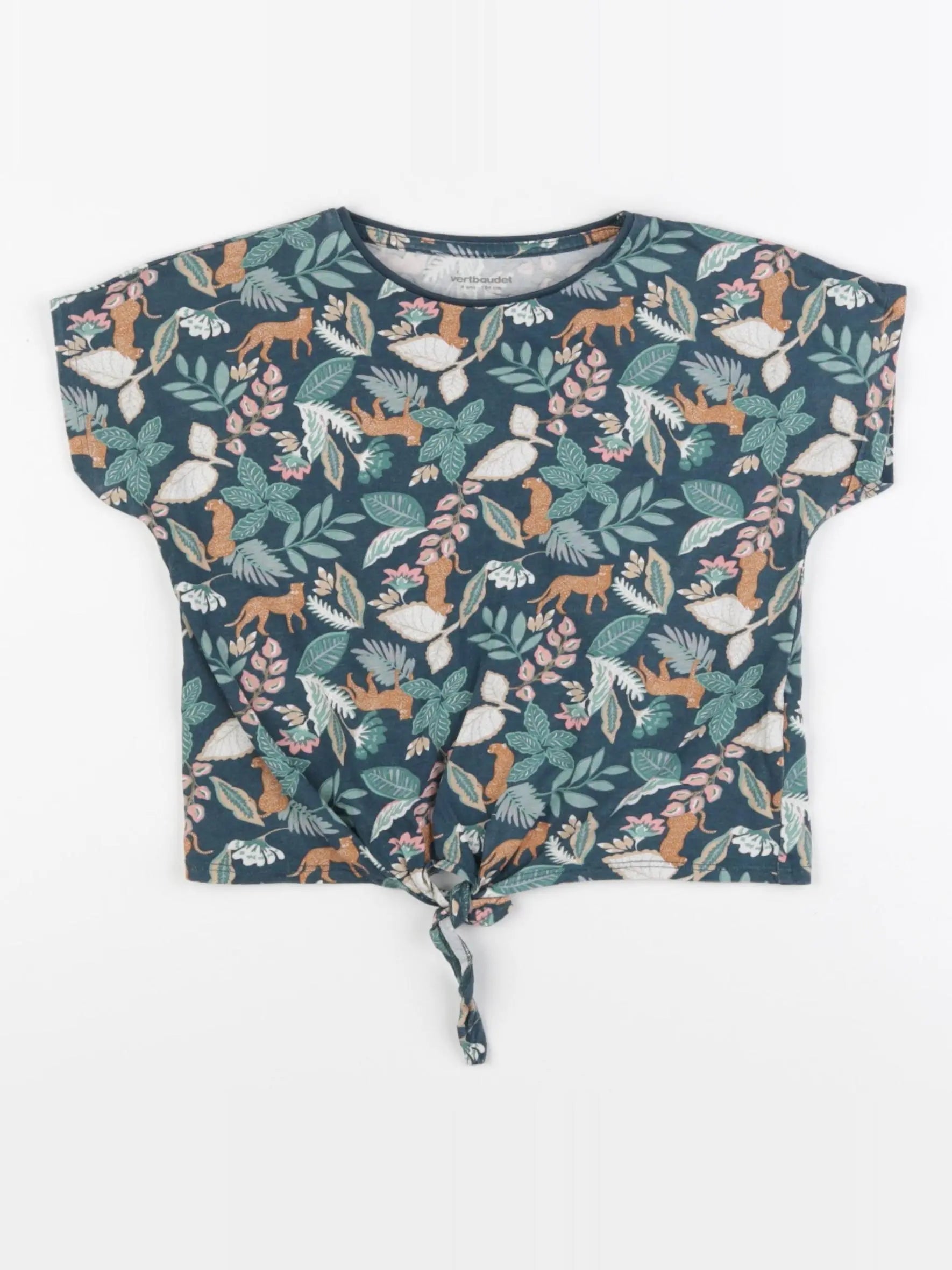 Vertbaudet - tee-shirt vert - 4 ans