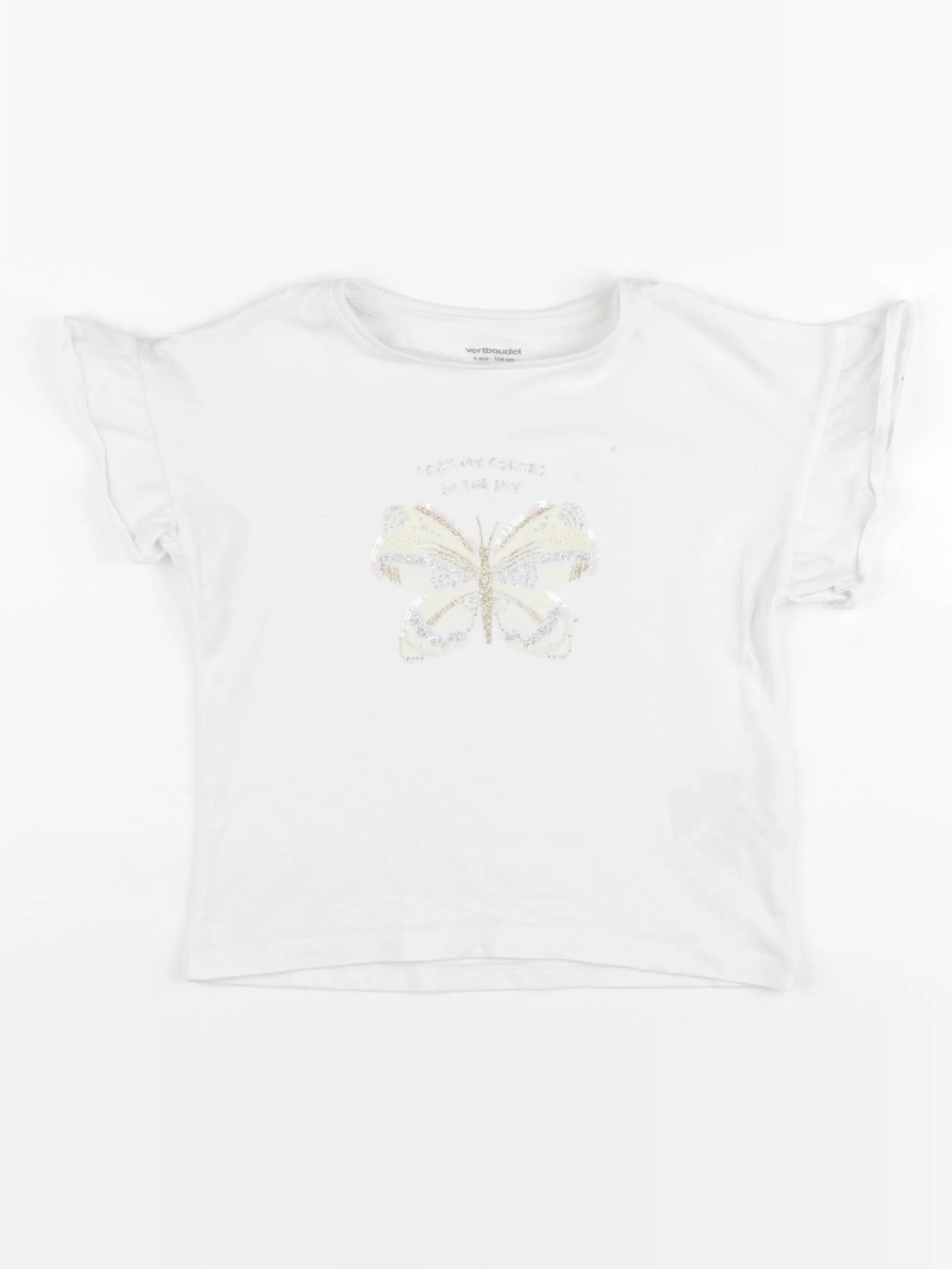 Vertbaudet - tee-shirt blanc - 4 ans