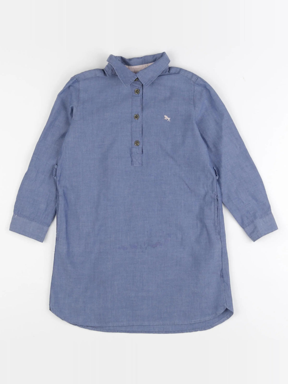 H&M - robe bleu - 3/4 ans