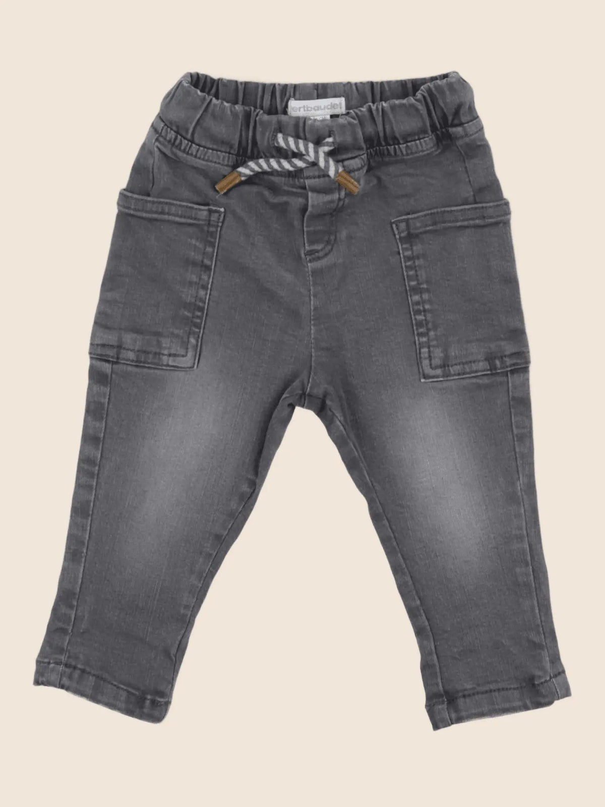 Vertbaudet - jegging gris - 9 mois