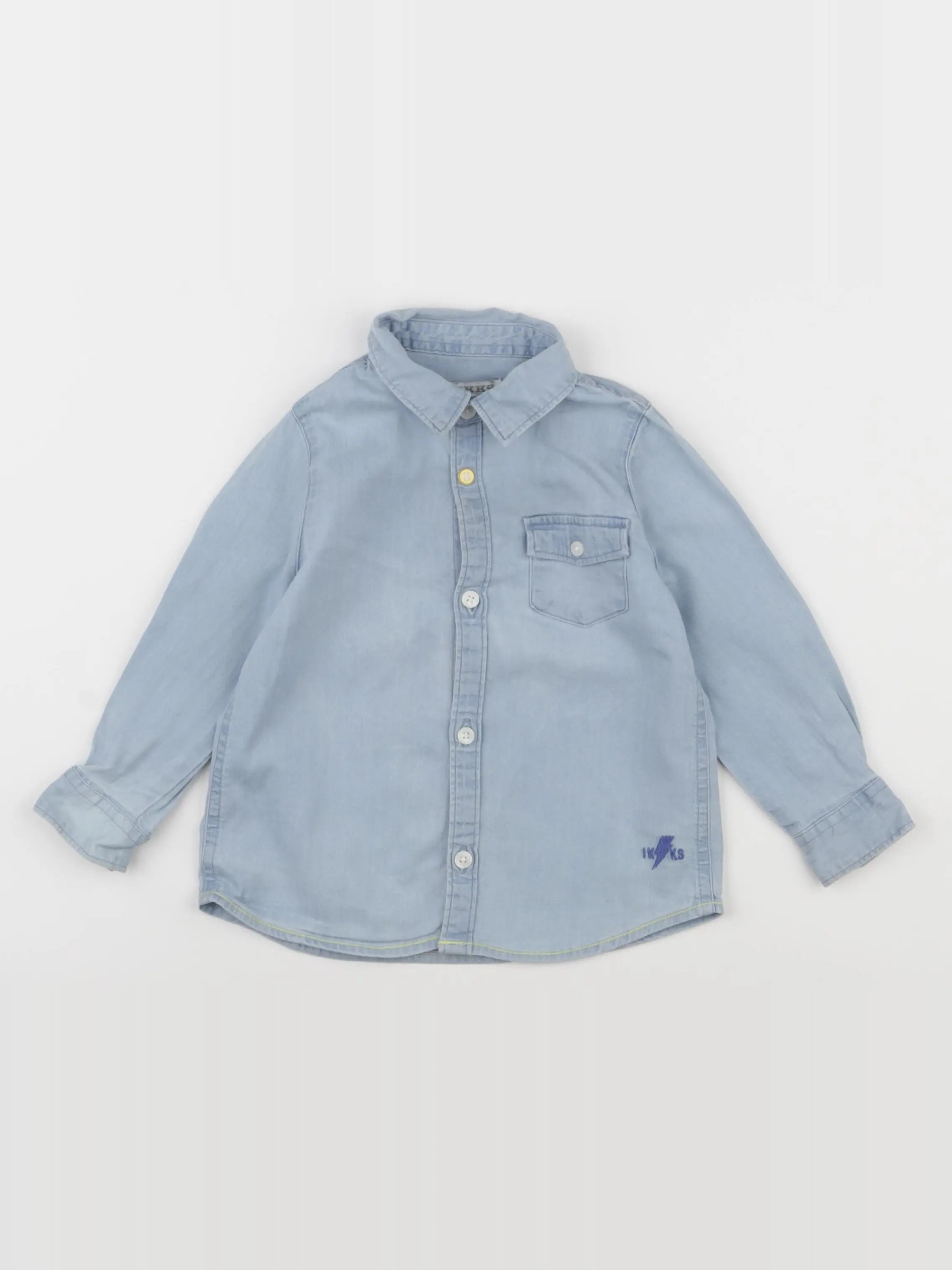 IKKS - chemise imprimé au dos bleu - 18 mois
