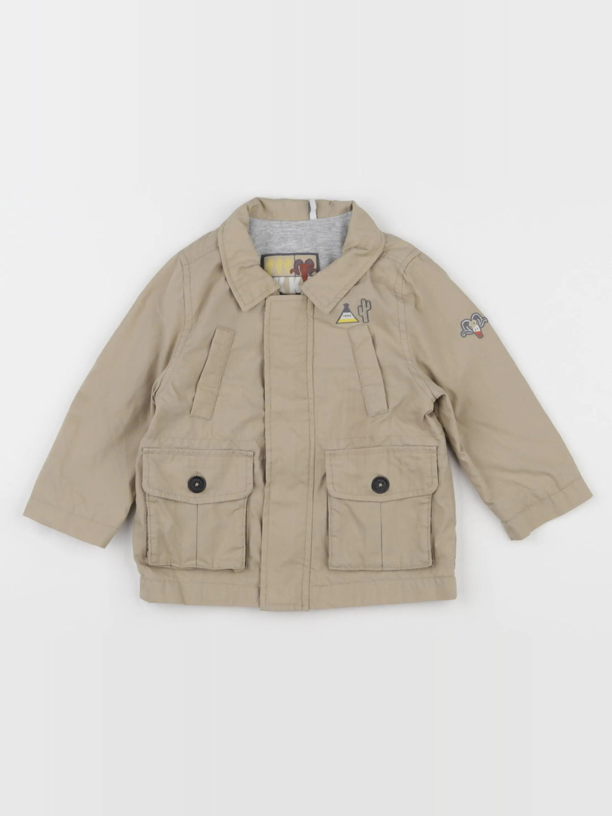 IKKS - veste imprimé au dos beige - 12 mois
