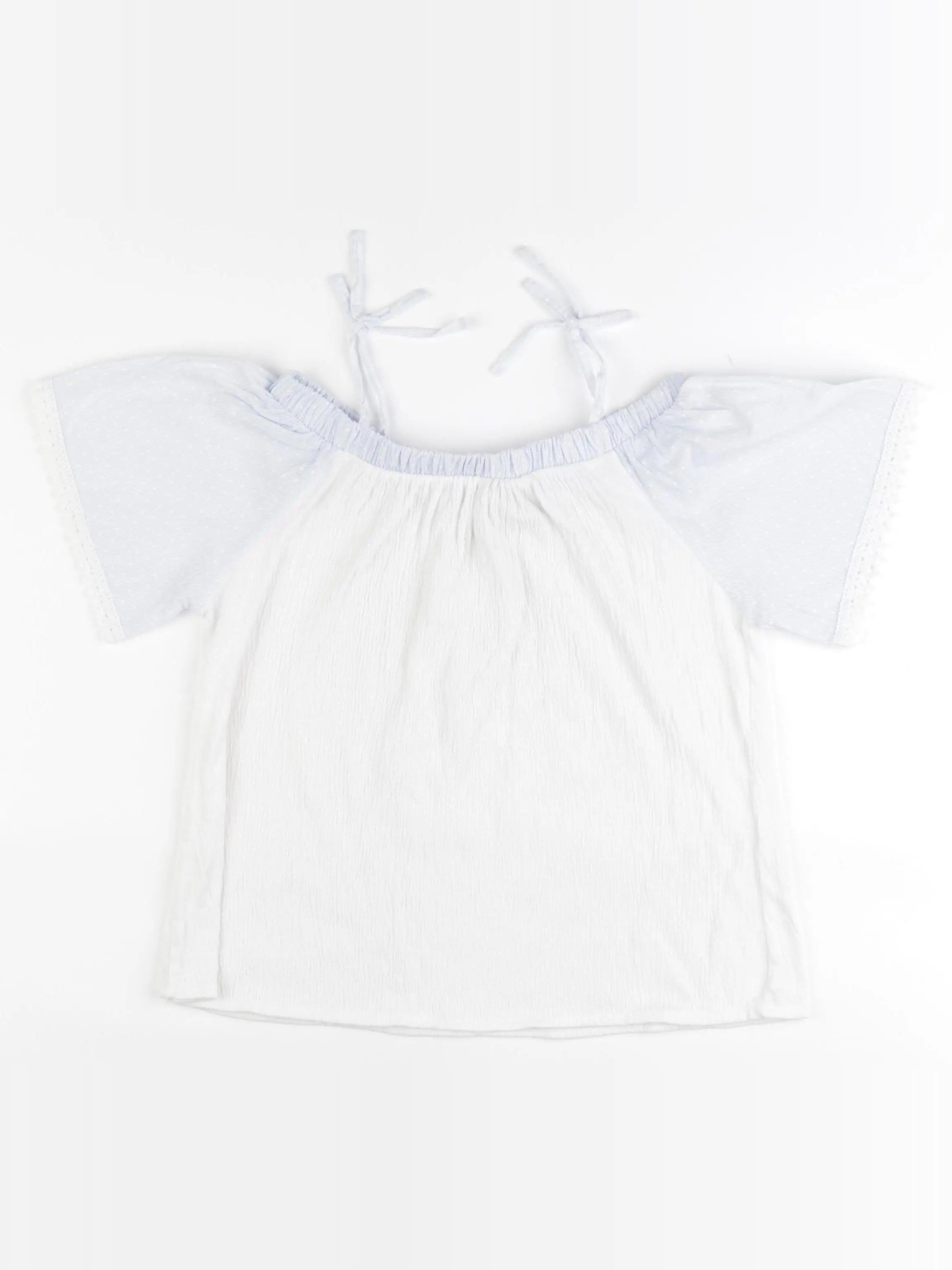 Zara - blouse blanc, bleu - 8 ans