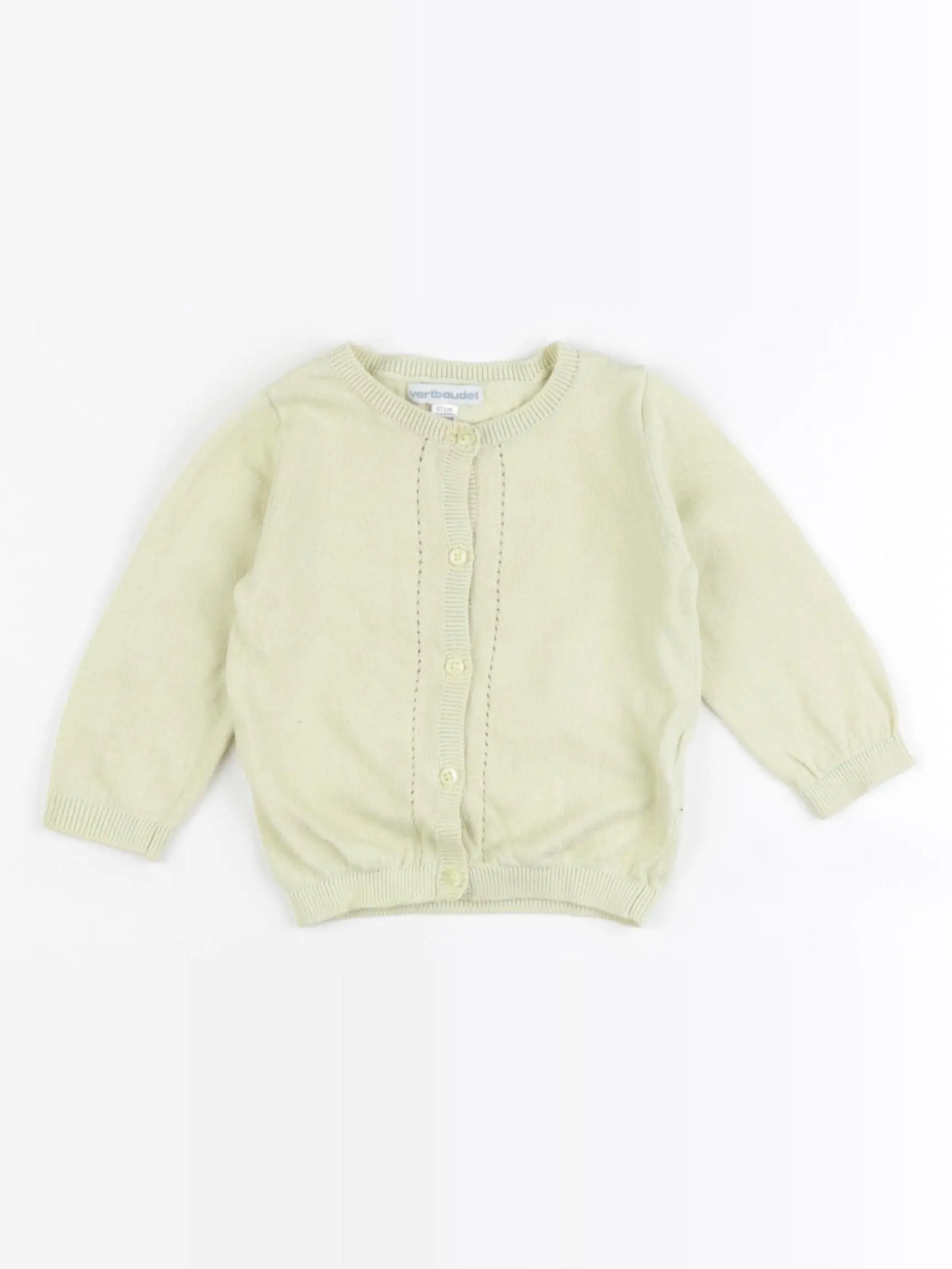 Vertbaudet - gilet jaune - 6 mois