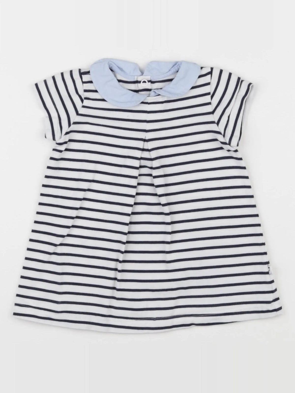 Jacadi - robe blanc, bleu - 12 mois