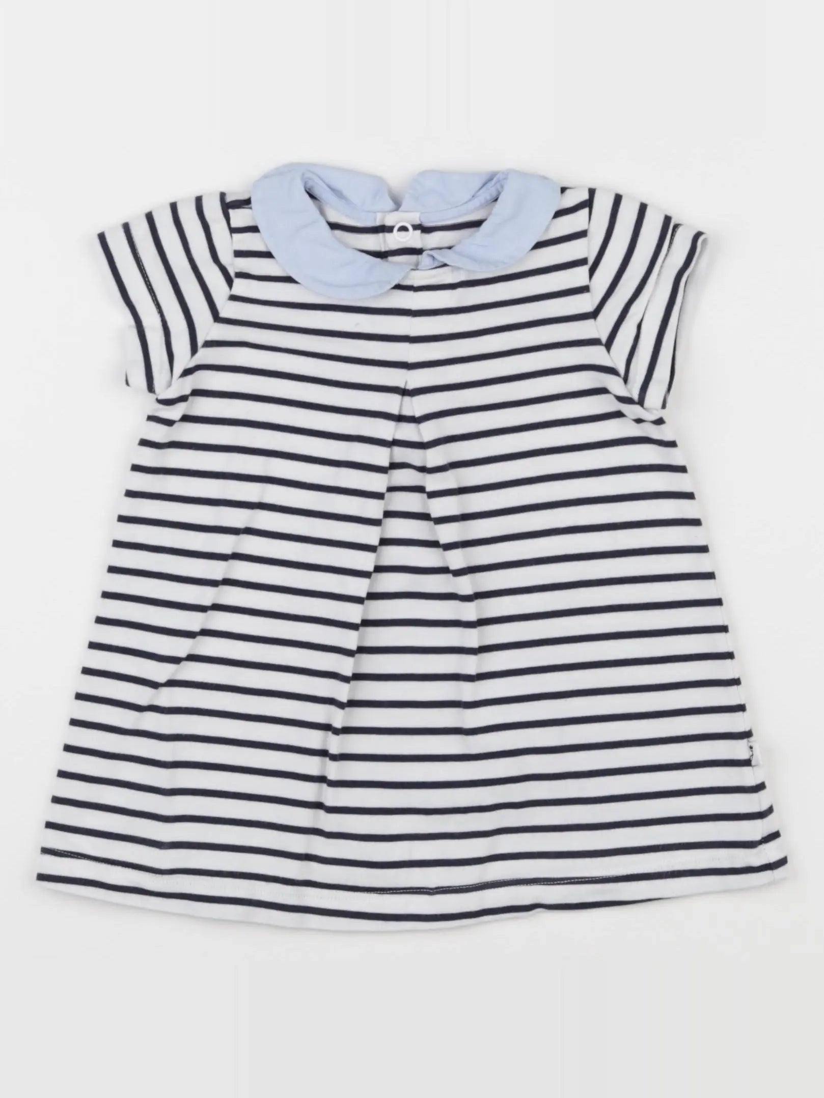 Jacadi - robe blanc, bleu - 12 mois