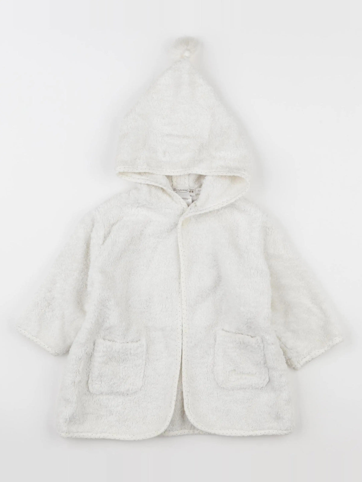 Bonpoint - peignoir blanc - 3/6 mois