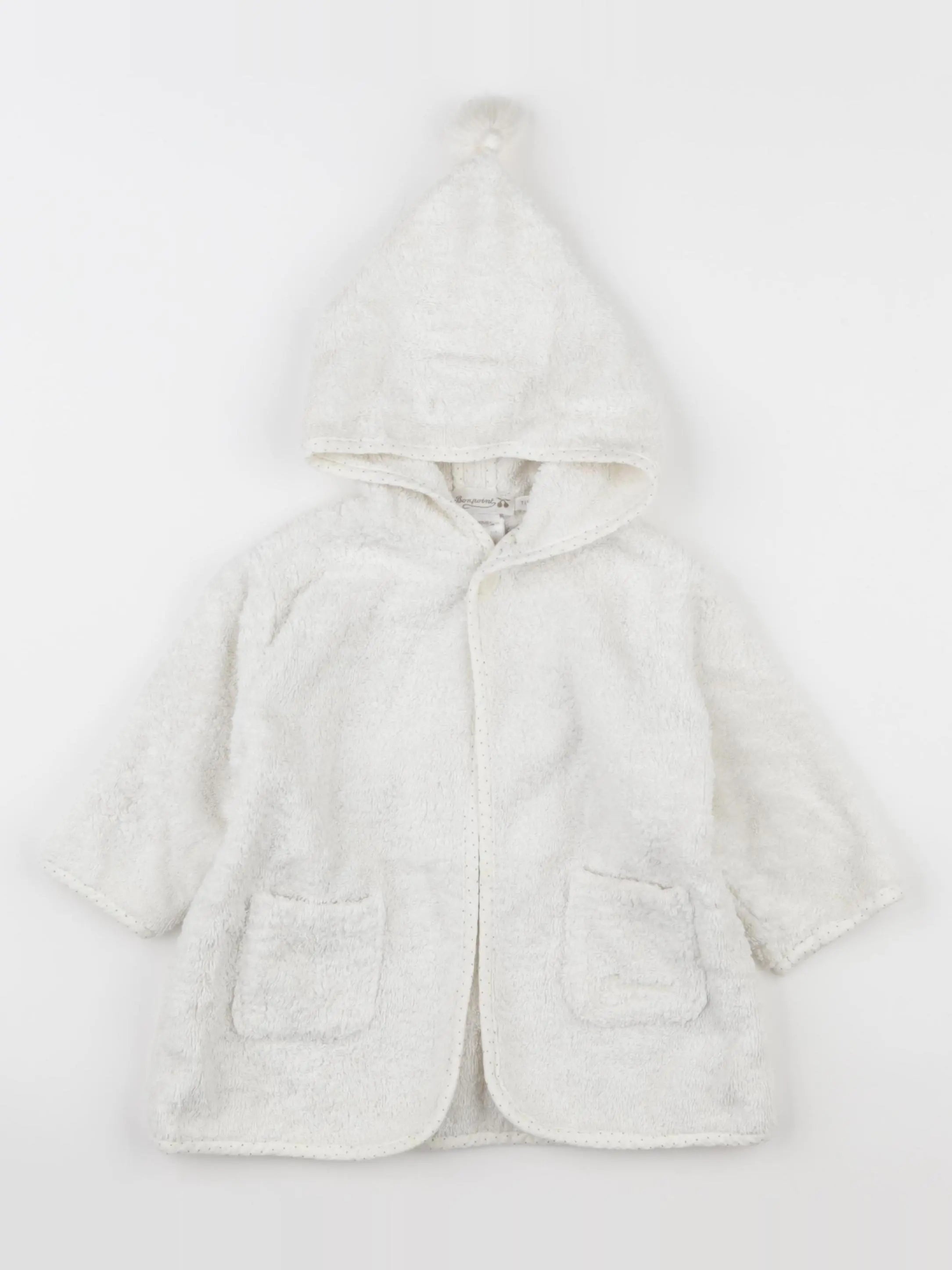 Bonpoint - peignoir blanc - 3/6 mois