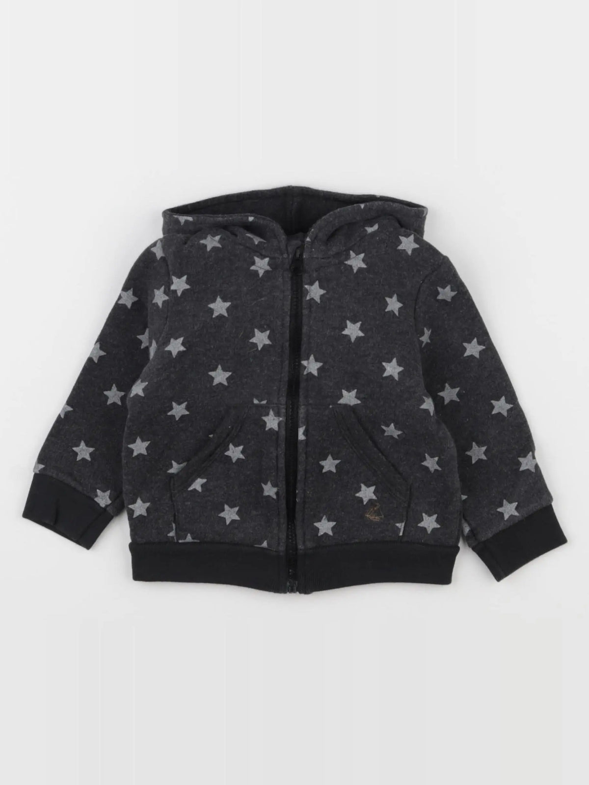 Petit Bateau - sweat gris - 12 mois