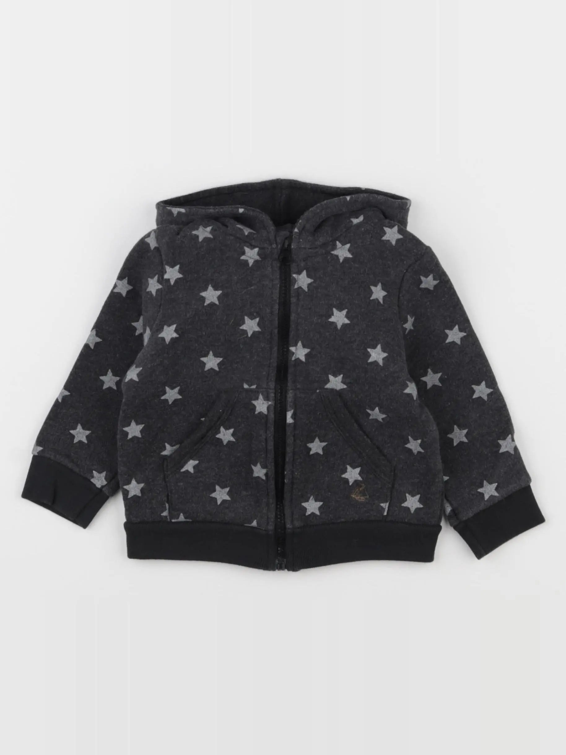 Petit Bateau - sweat gris - 12 mois