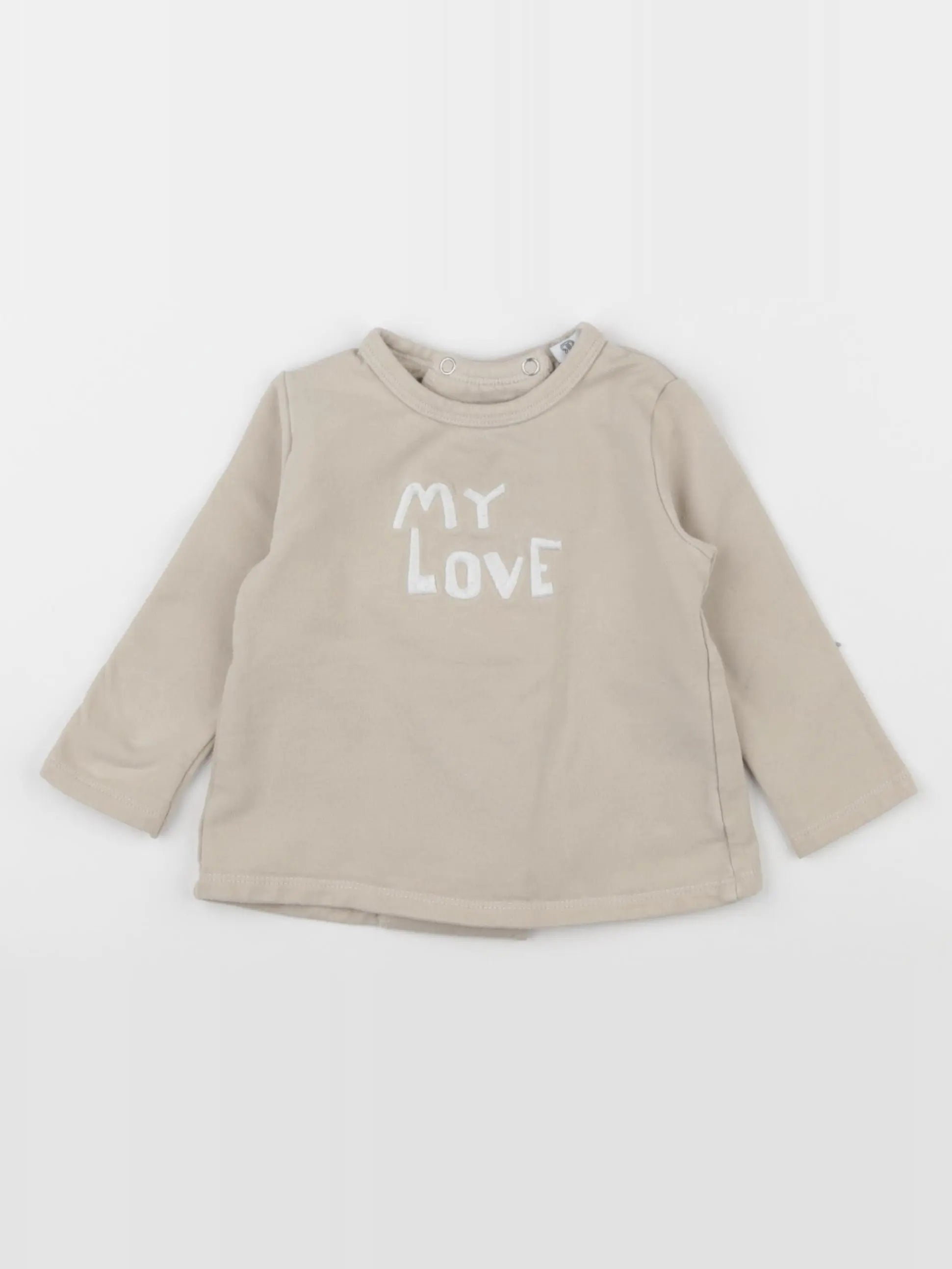 La Redoute - sweat beige - 12 mois