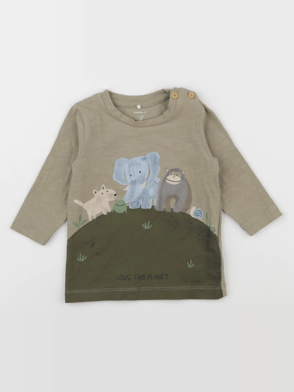 Name it - tee-shirt vert - 2/4 mois