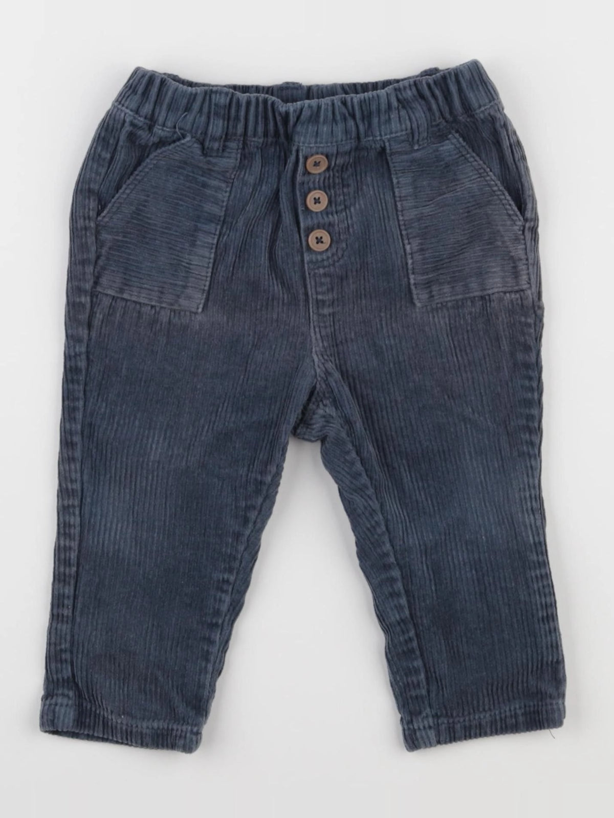 Vertbaudet - pantalon bleu - 12 mois
