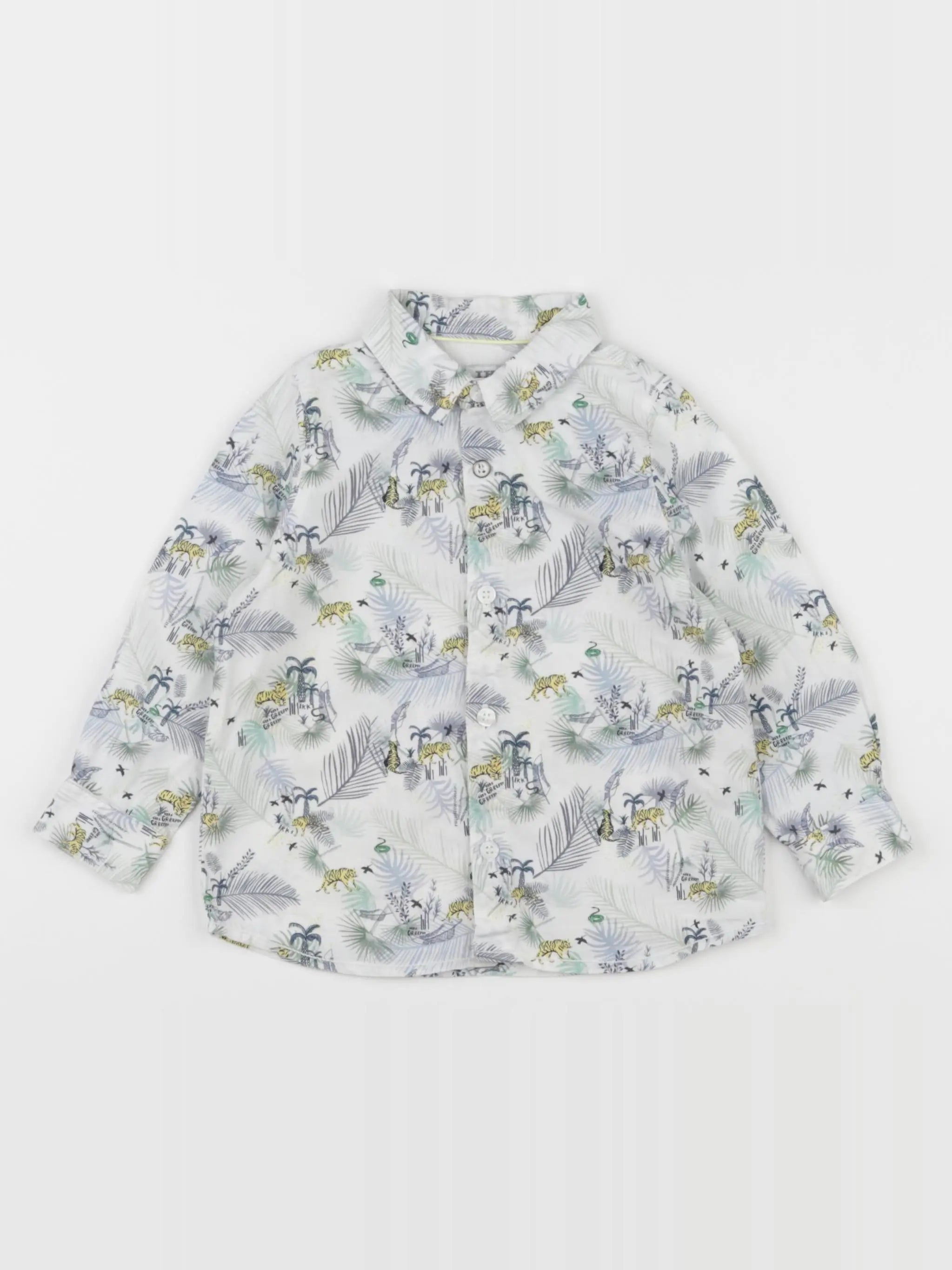 IKKS - chemise bleu, vert - 18 mois