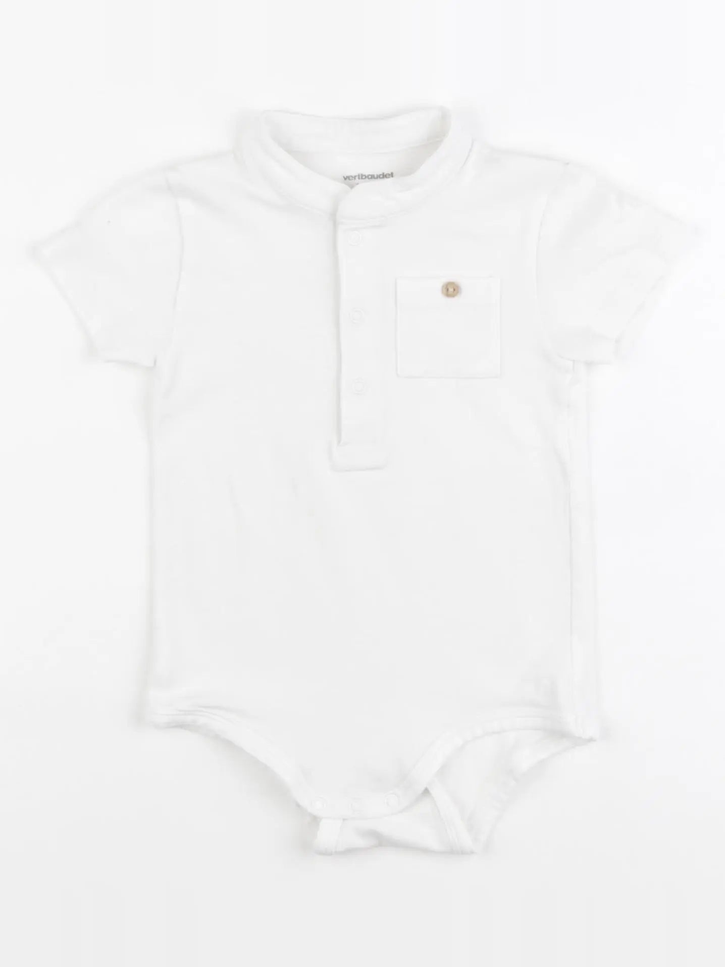 Vertbaudet - body à col blanc - 12 mois