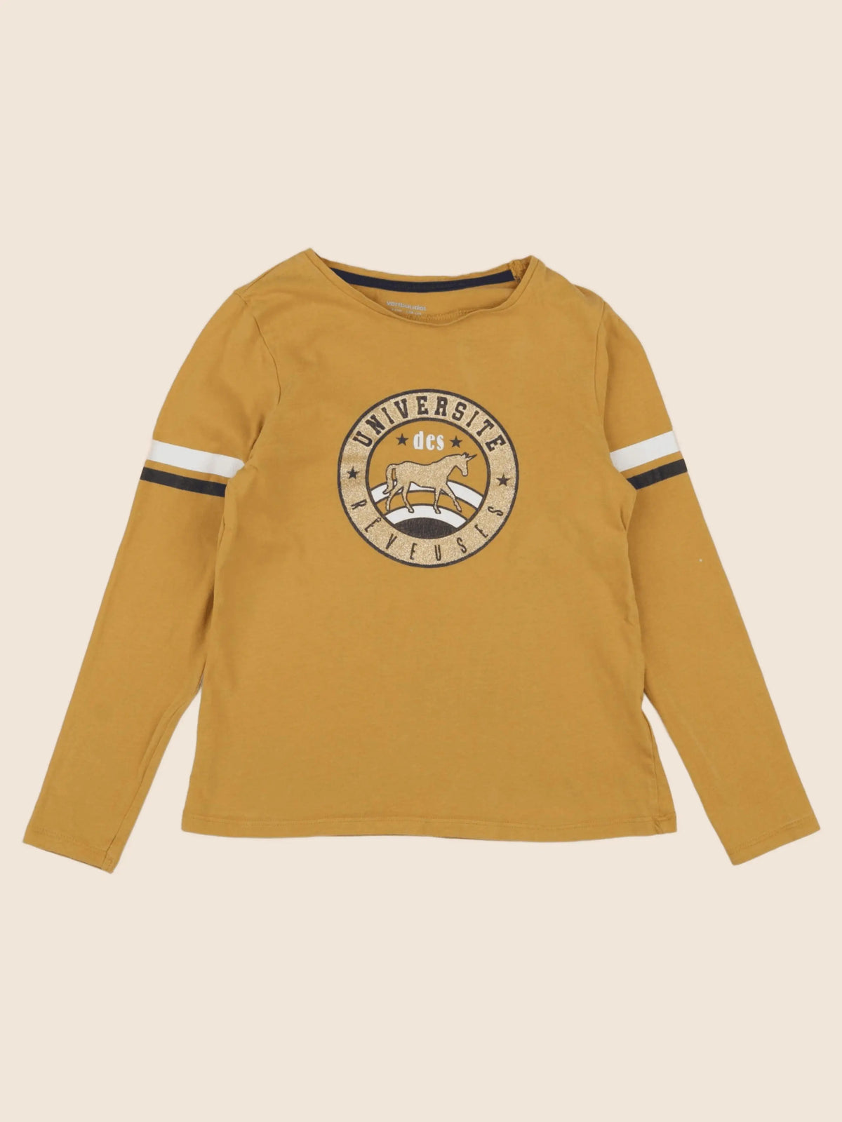 Vertbaudet - tee-shirt jaune - 8 ans