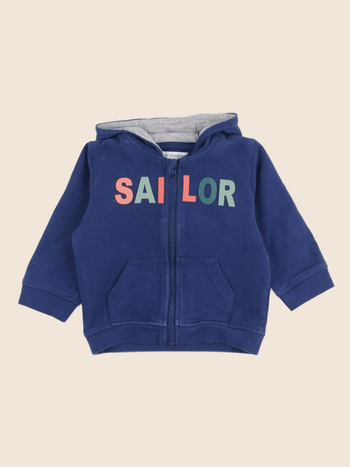 Vertbaudet - sweat bleu - 9 mois
