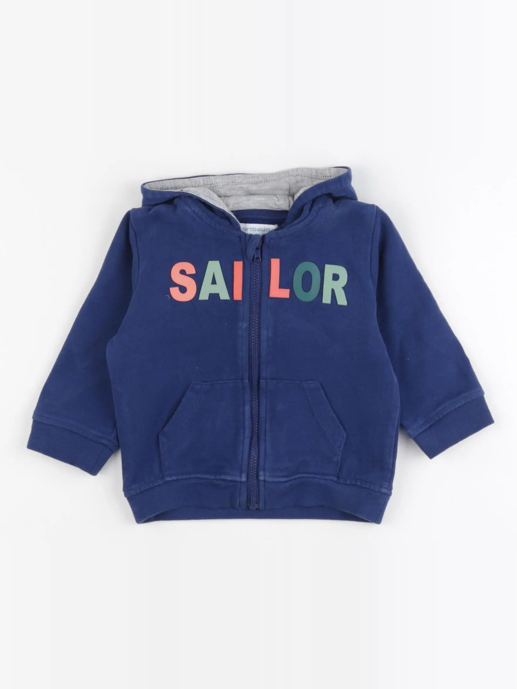 Vertbaudet - sweat bleu - 9 mois