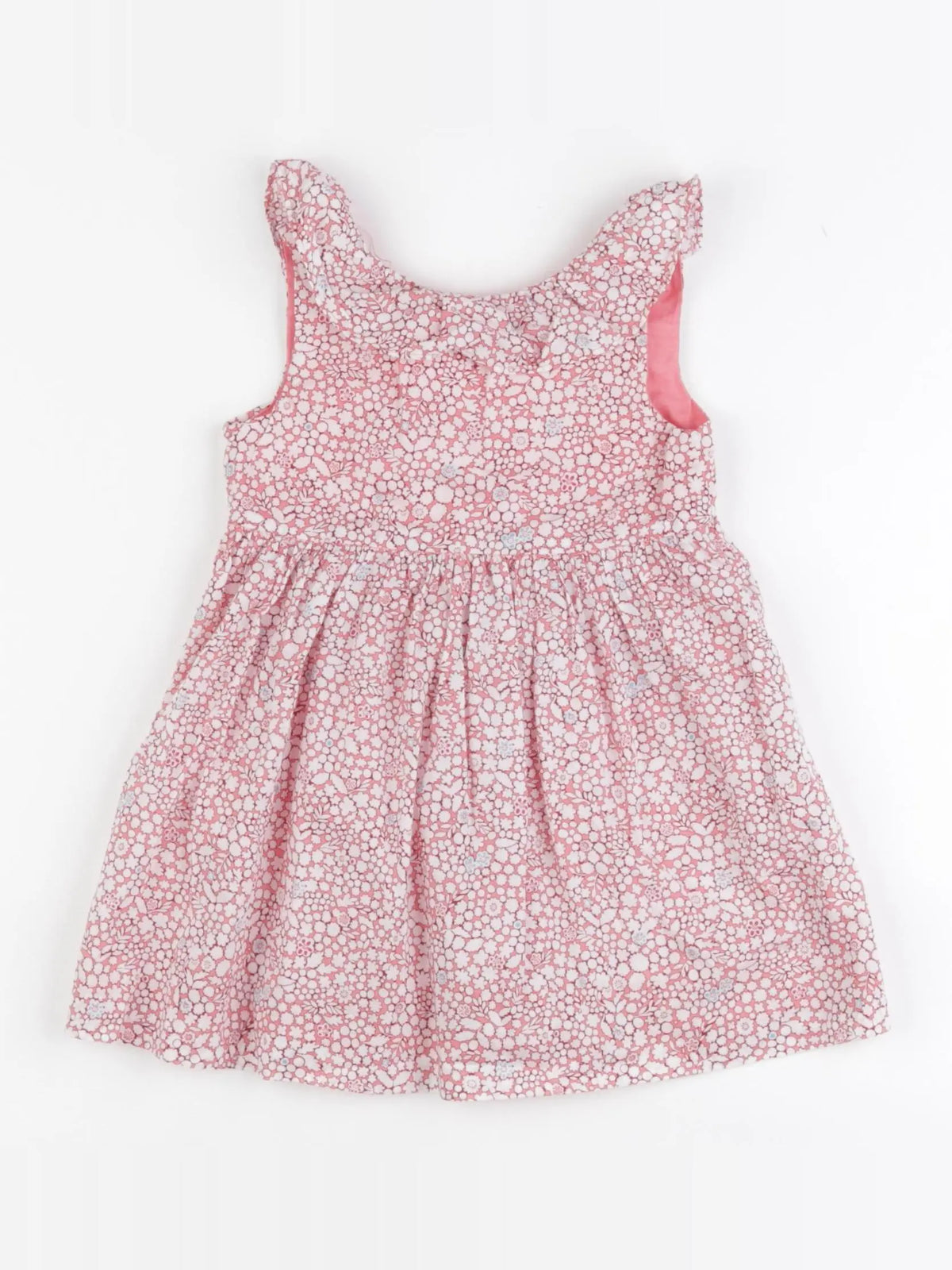 Jacadi - robe liberty blanc, rose - 18 mois