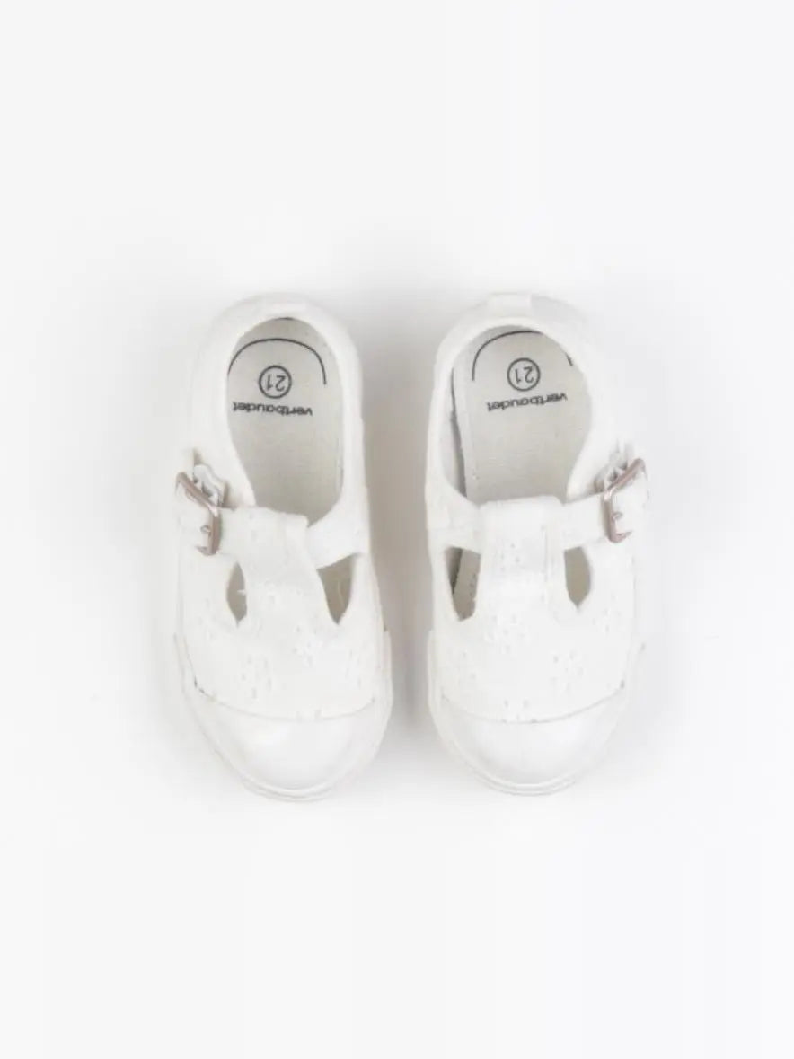 Vertbaudet - tennis élastiqué blanc - pointure 21