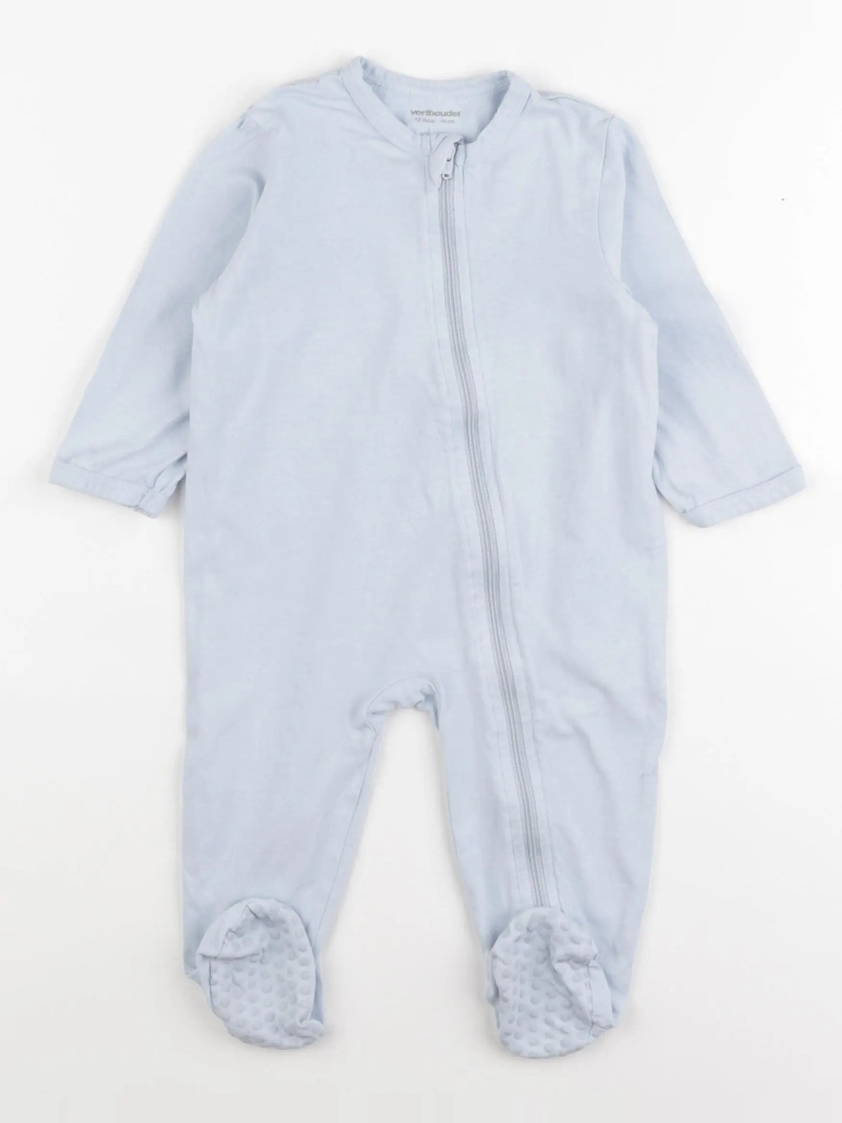 Vertbaudet - pyjama coton bleu - 12 mois